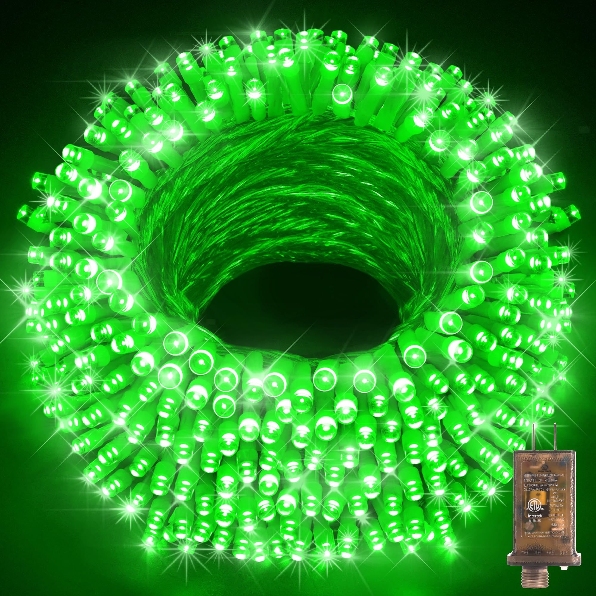 KNONEW LED String Lights 1000 Lights 403ft Waterproof Green Fairy Light 8 Modes & Timer for Outdoor Christmas Decorations Model 68KN-168LIG-NIU