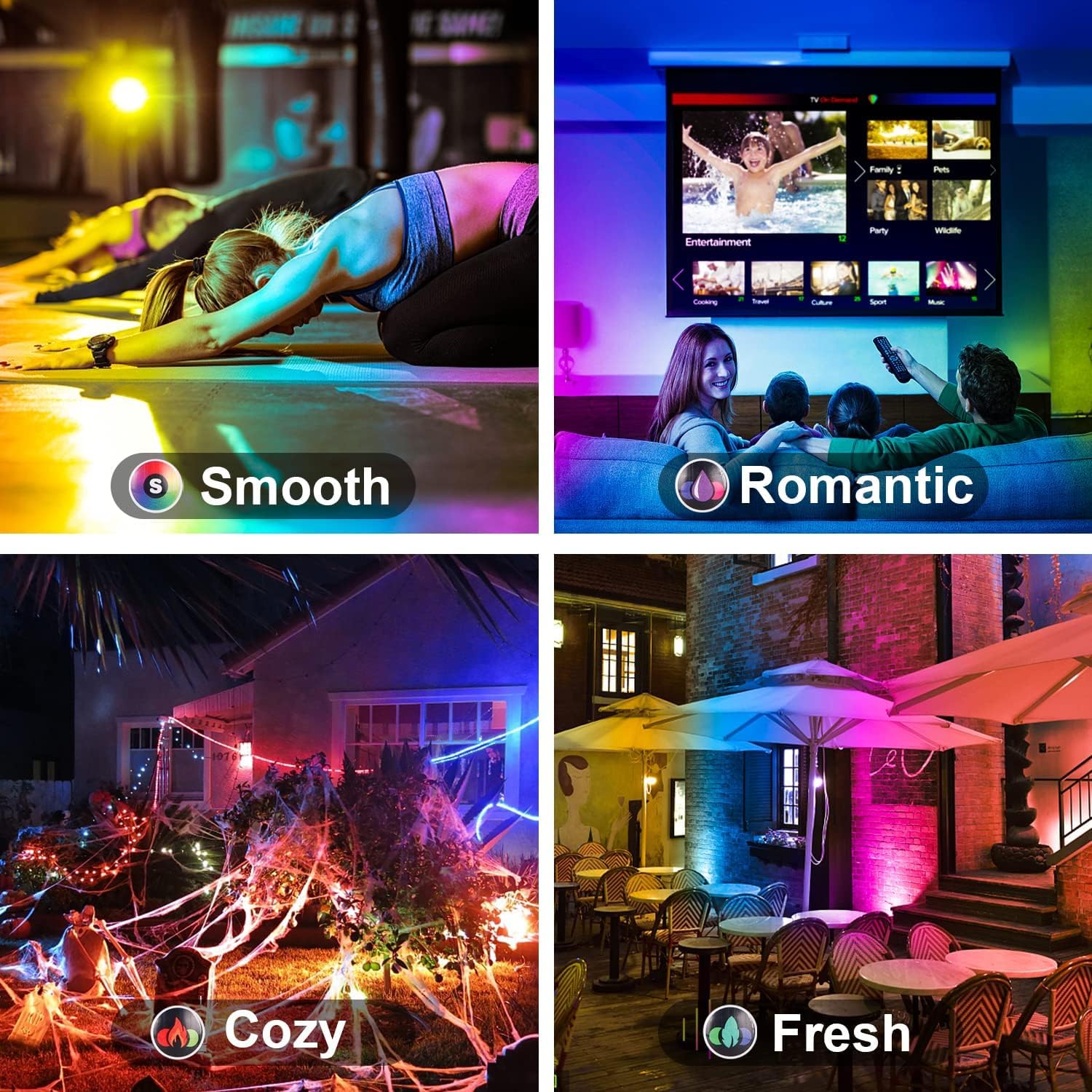 Hydong Led Flood Light - Rgb Color Changing, 500W Equivalent, 5000Lm, Remote Control, Dimmable, Metal, Model Brfl-Flo3