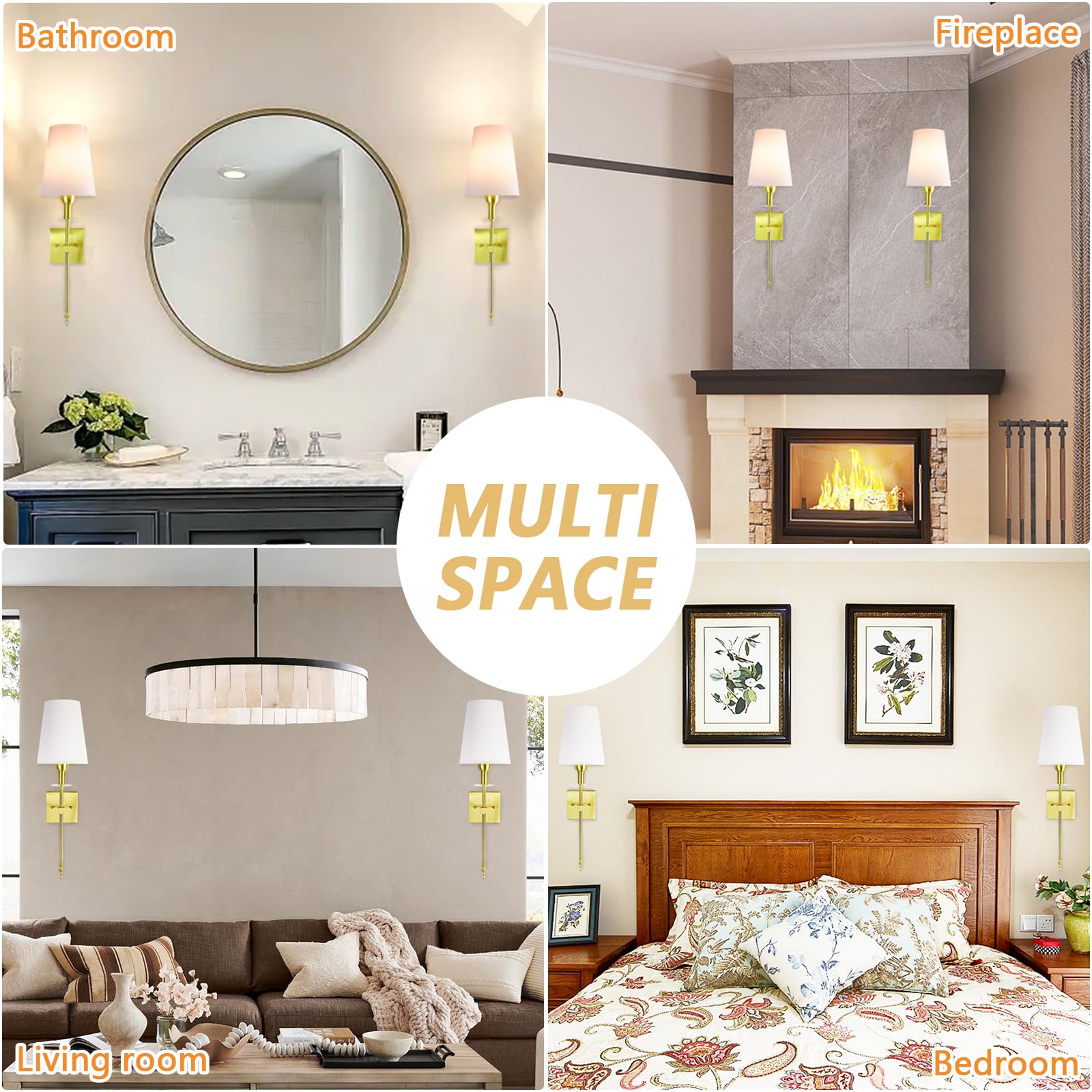 Tootoo Star Slim Wall Light Battery Operated Sconce Set Of 2,Not Hardwired Fixture,Battery Powered Wall Sconce With Remote Dimma