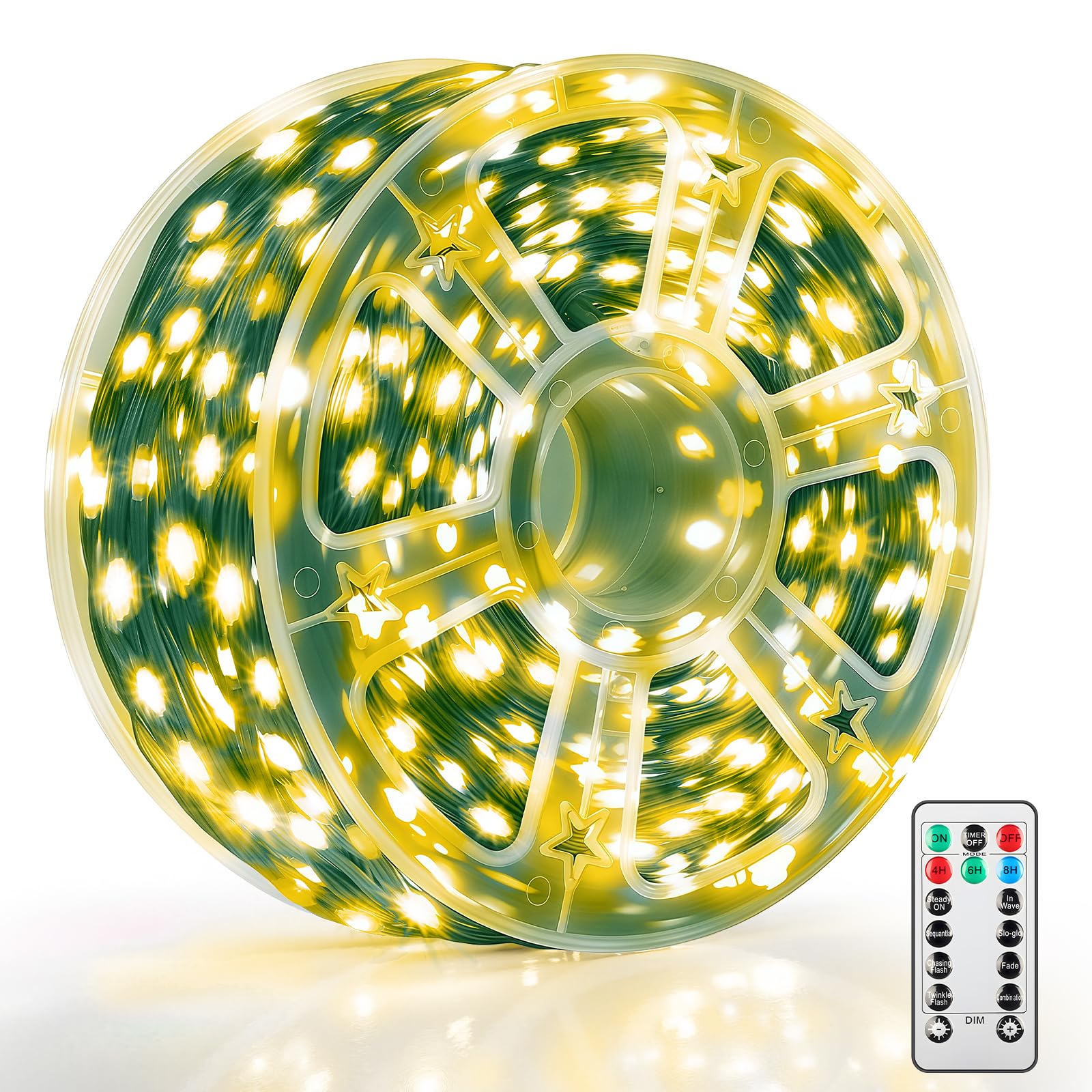 Mlambert 1200 Led Christmas Lights 394Ft  Outdoor Waterproof Dimmable Fairy Lights With Remote  8 Modes Indoor Lighting For Holiday D?Cor  Warm White