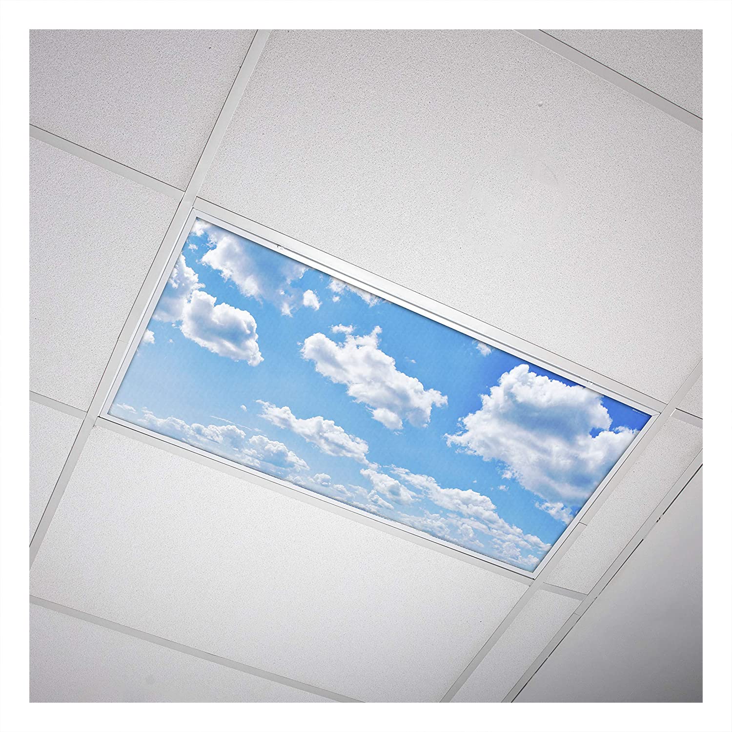 OCTO LIGHTS Fluorescent Light Cover - Backlit Film Insert 2x4 (22.38inx46.5in) Cumulus Mediocris, 1pk, Model CL