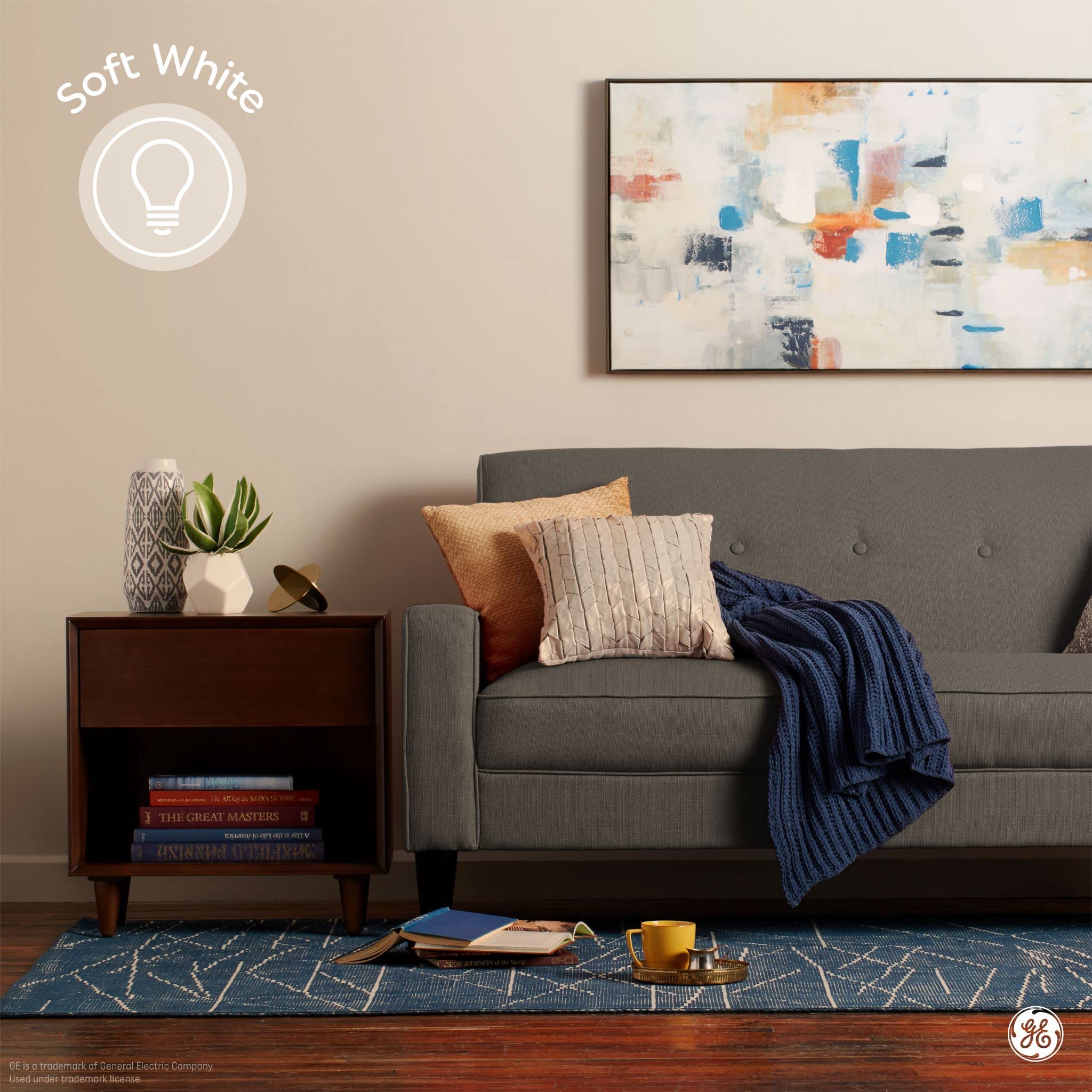 Ge Basic Light Bulbs, 60 Watt, Soft White, A19 (4 Pack)