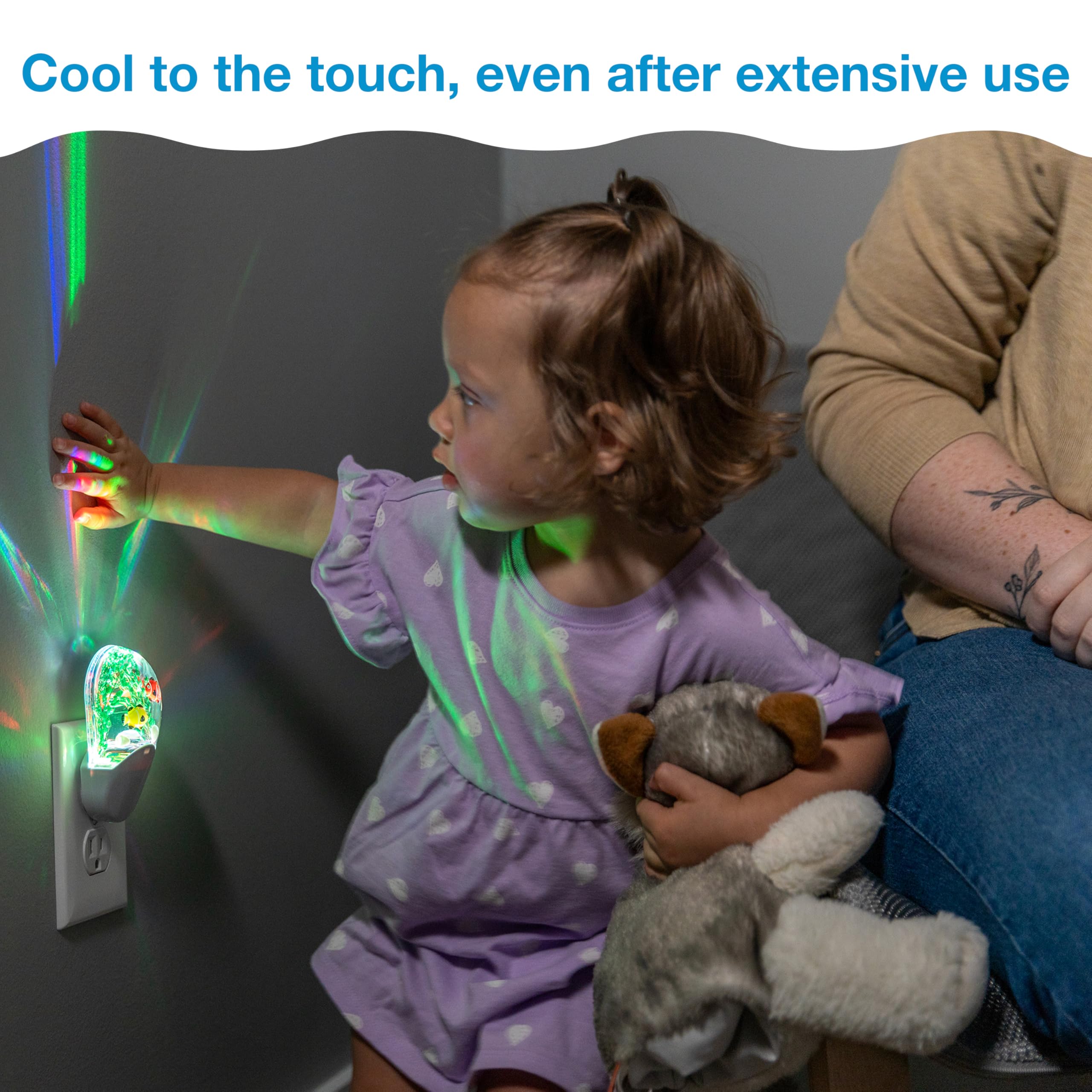 Lights By Night Tropical Aqualites Led Night, Plug-In, Color Changing, Light Sensing, Auto On/Off, For Kids, Under The Sea, Fish