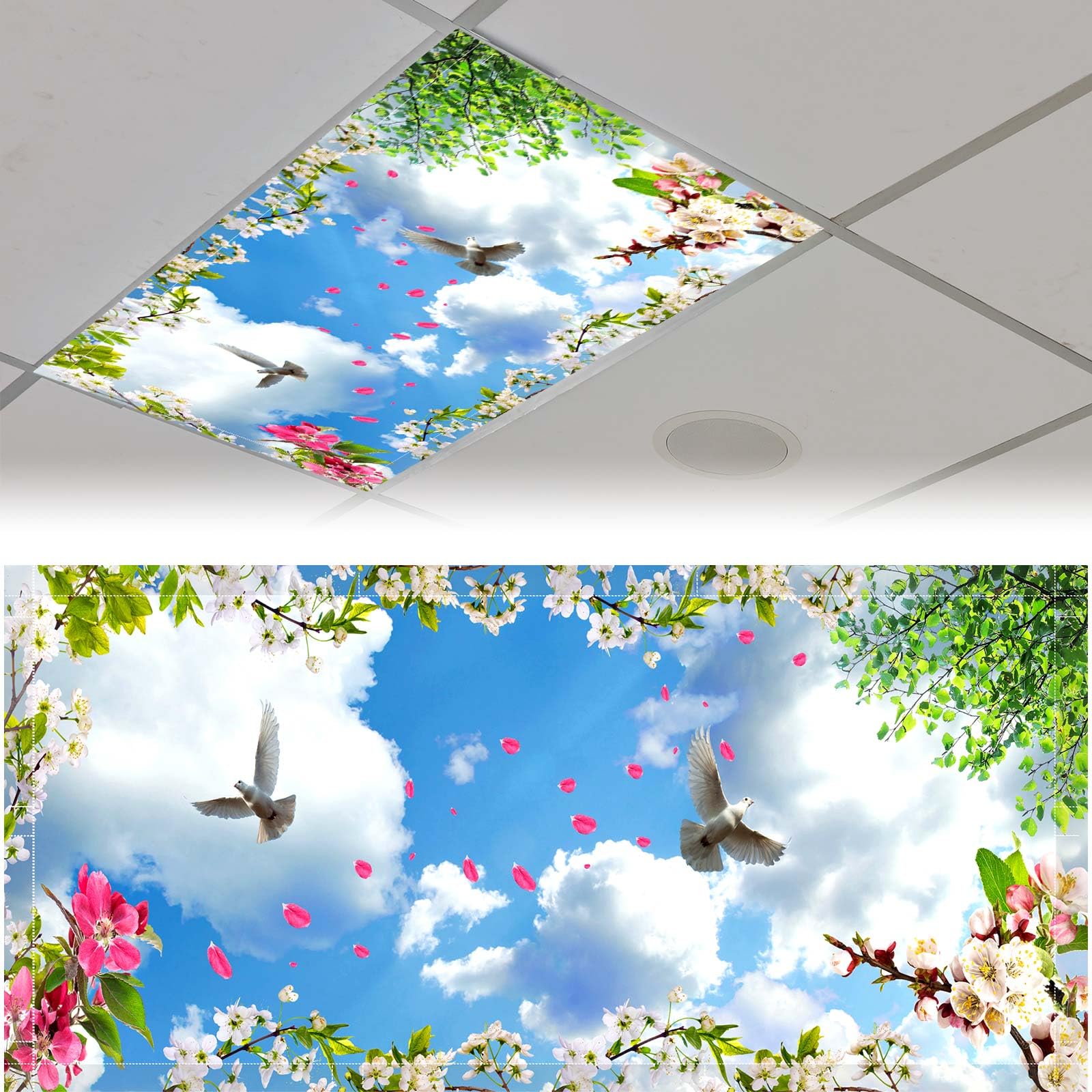 Patelai Fluorescent Light Cover Magnetic Cubicle Shade 4x2 Feet Multicolor Model PT-Patelai-44509