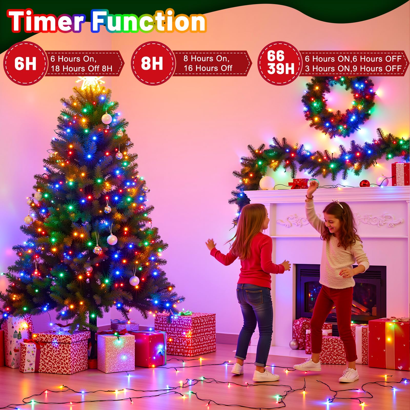 100Ft 300 Led Color Changing Christmas Lights  Warm White & Multicolor Christmas Tree Lights With Remote  Waterproof Connectable String Light Outdoor Indoor For Party Garden Xmas Tree Decorations