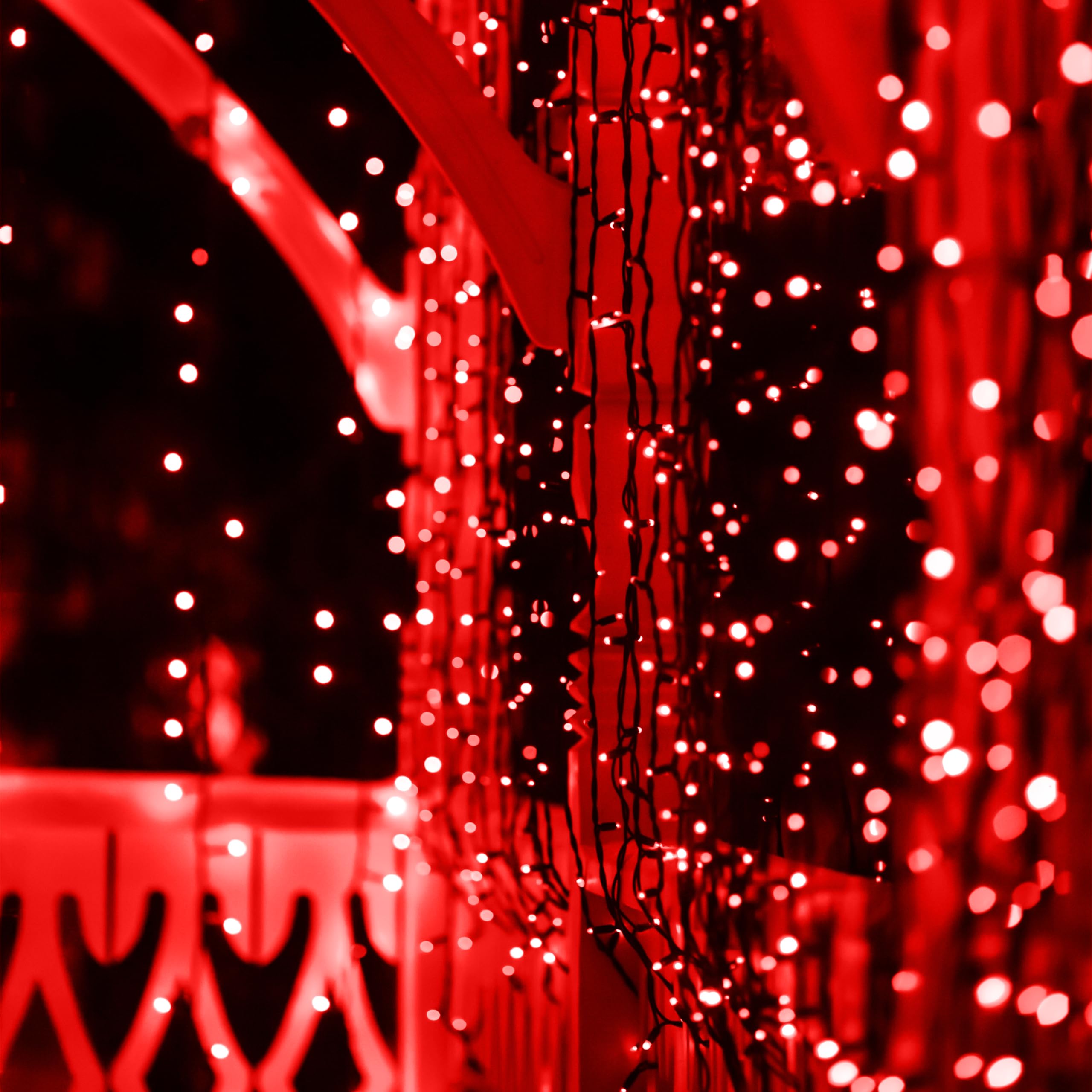 Selarlyt 2 Pack Solar String Lights, 200 LED, 72FT, 8 Lighting Modes, Waterproof, Red