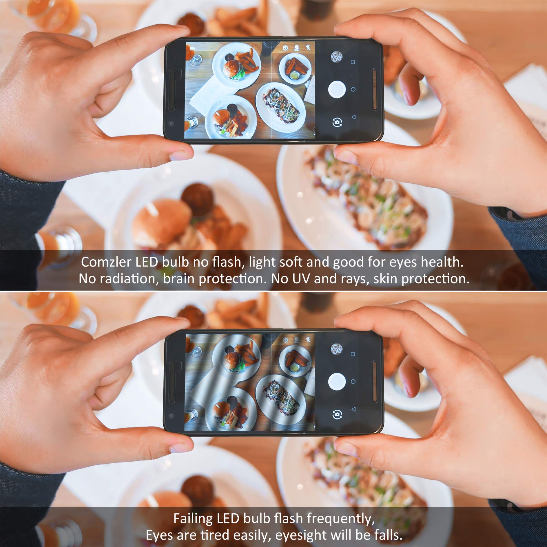 Comzler E12 Ceiling Fan Light Bulbs, Led Candelabra Bulbs, 5 Watt (60 Watt Equivalent), Daylight 5000K Led Chandelier Light Bulb