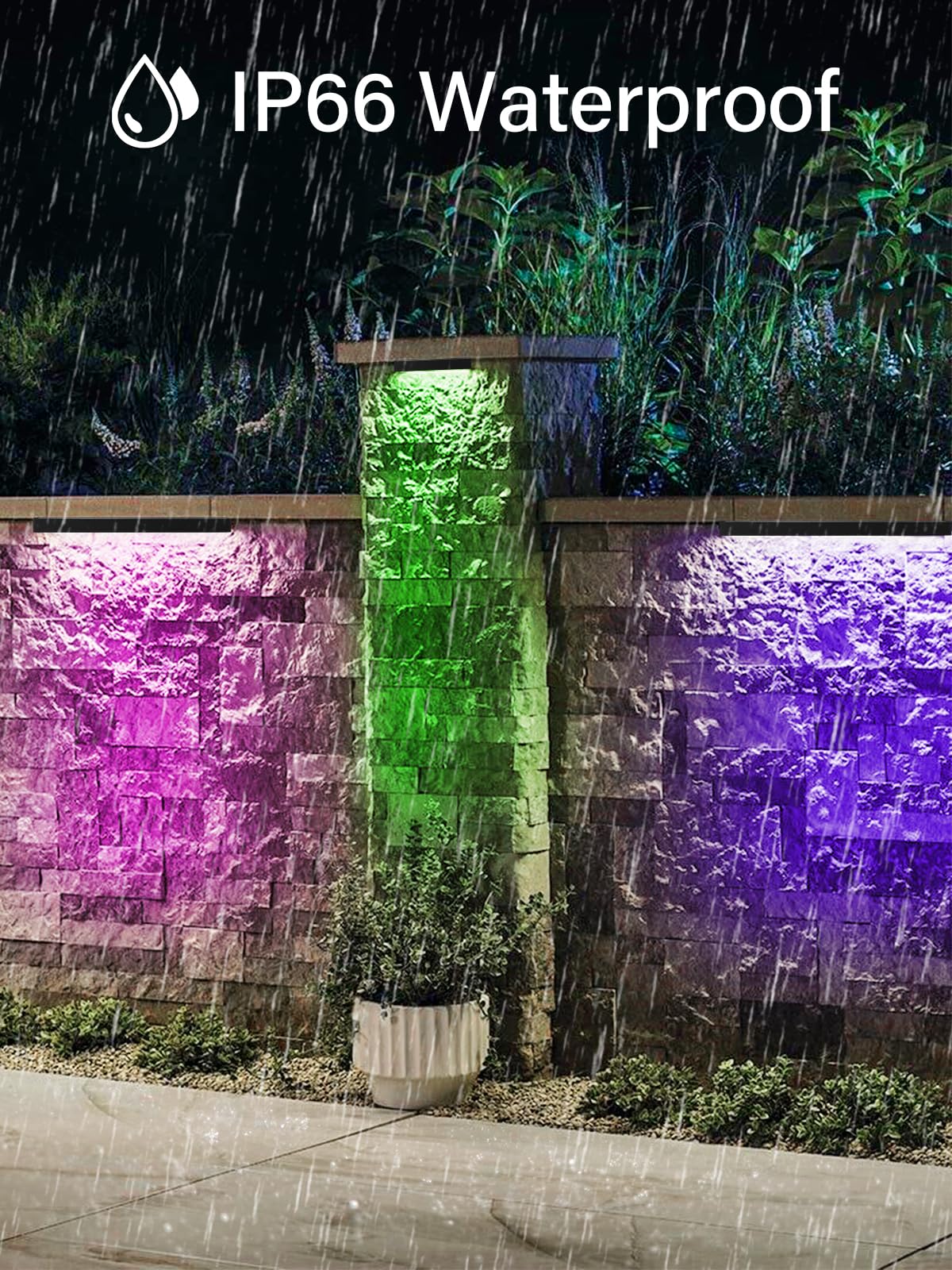 Doreio 5W Rgbw Led Hardscape Lighting - 8 Pack Ip68 Waterproof Color Changing Paver Lights