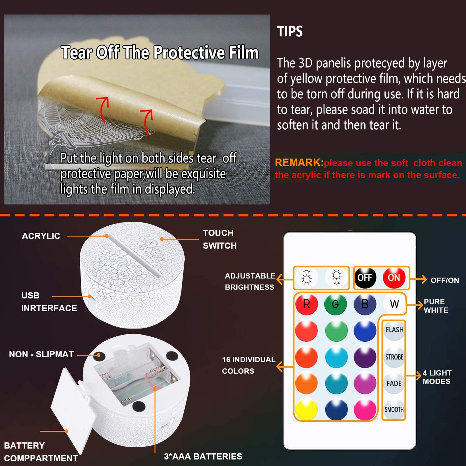 F-22 Raptor Model Fighter Jet Plane 3D Illusion Lamp Airplane Bedroom Decor Night Light Remote Gifts For Men,Kids,Boys,Girls,Fat