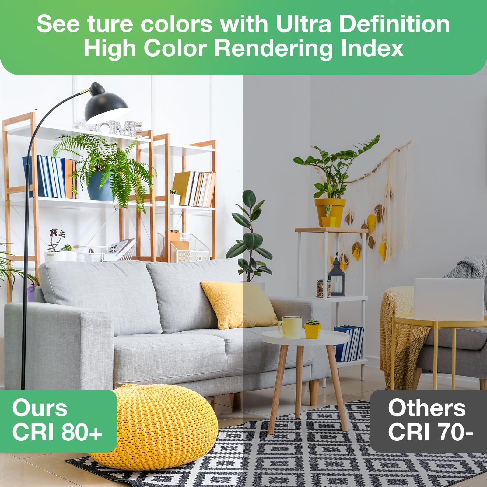 Degnju A19 Led Light Bulbs, 100 Watt Equivalent Led Bulbs, Warm White 2700K, 1500 Lumens, E26 Standard Base, Non-Dimmable, 13W Bright White Led Bulbs For Bedroom Living Room Home Office, 6 Pack