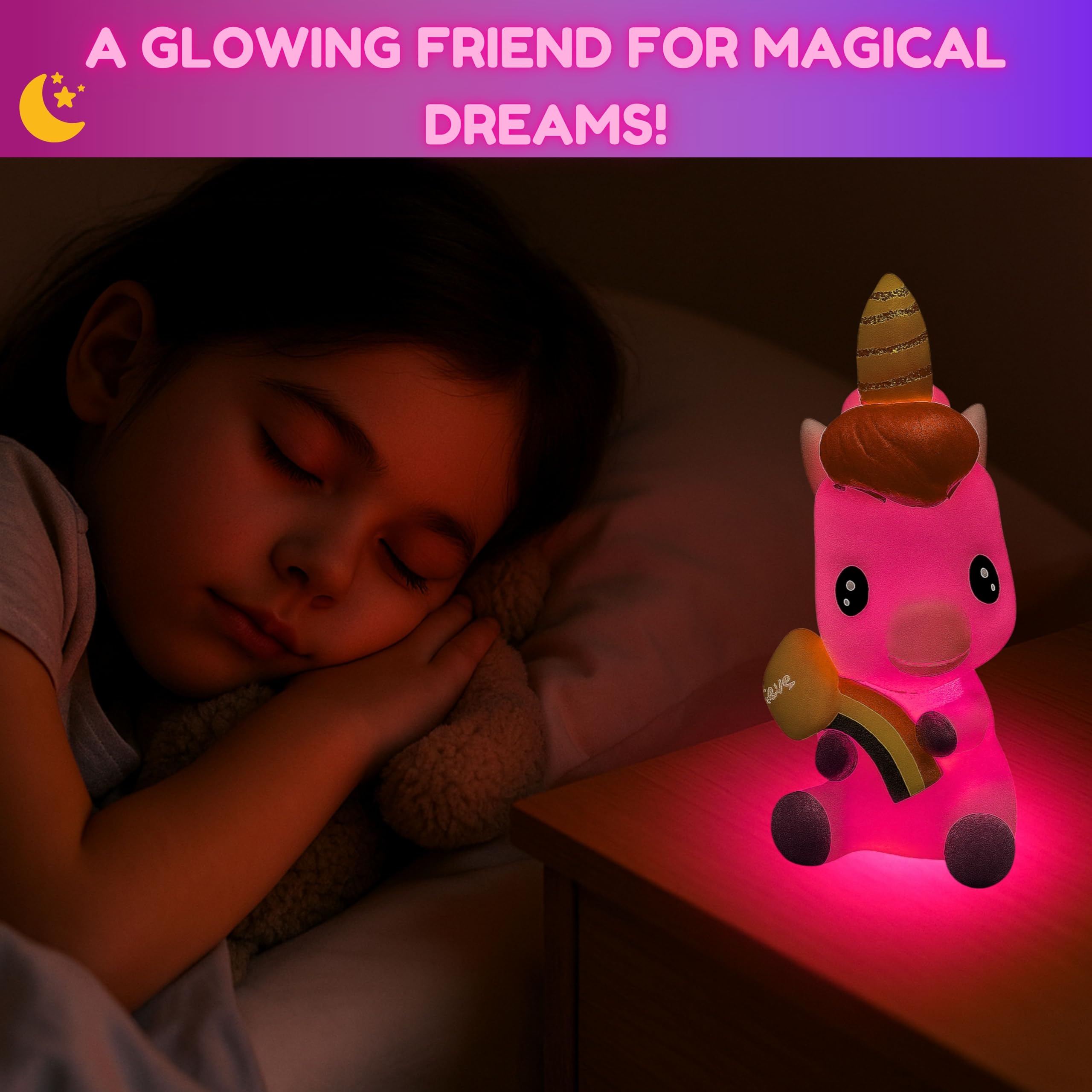 Beeblosie discomfort-reducingt Your Own Unicorn Night Light Kit For Kids Ages 4-8 - Diy Color-Changing Led Lamp Craft Set With discomfort-reducingts  Brushes  Gems & Glitter - Creative Arts & Crafts Gift For Girls