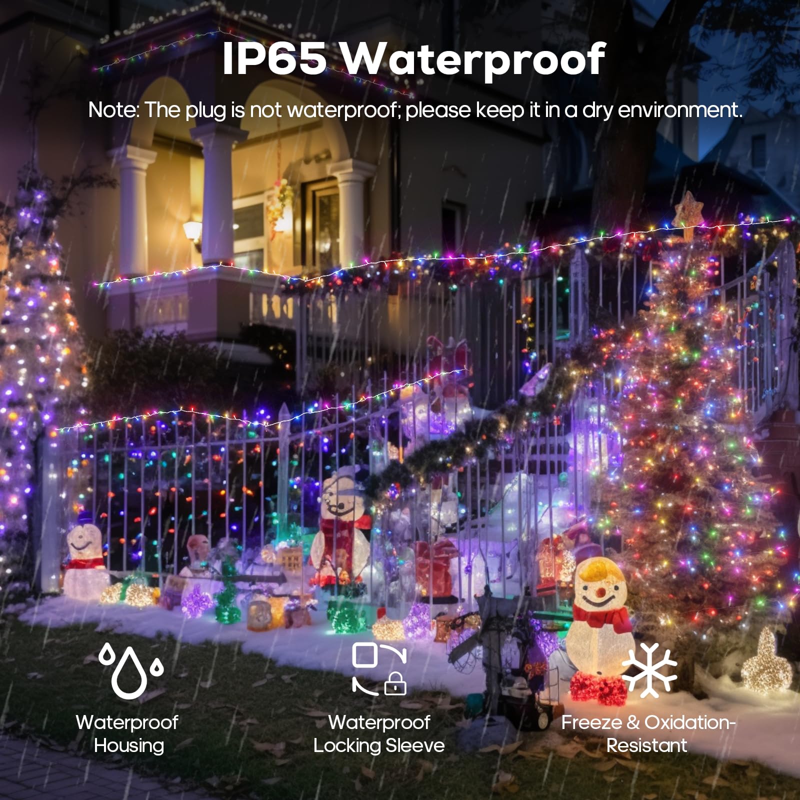 Soiarllt 600 Led Christmas Lights  246Ft Outdoor Waterproof String Lights With Remote  Timer & Memory Function & 8 Modes  Twinkle Lights Plug In For Christmas Tree  Patio  Outside. Multicolor