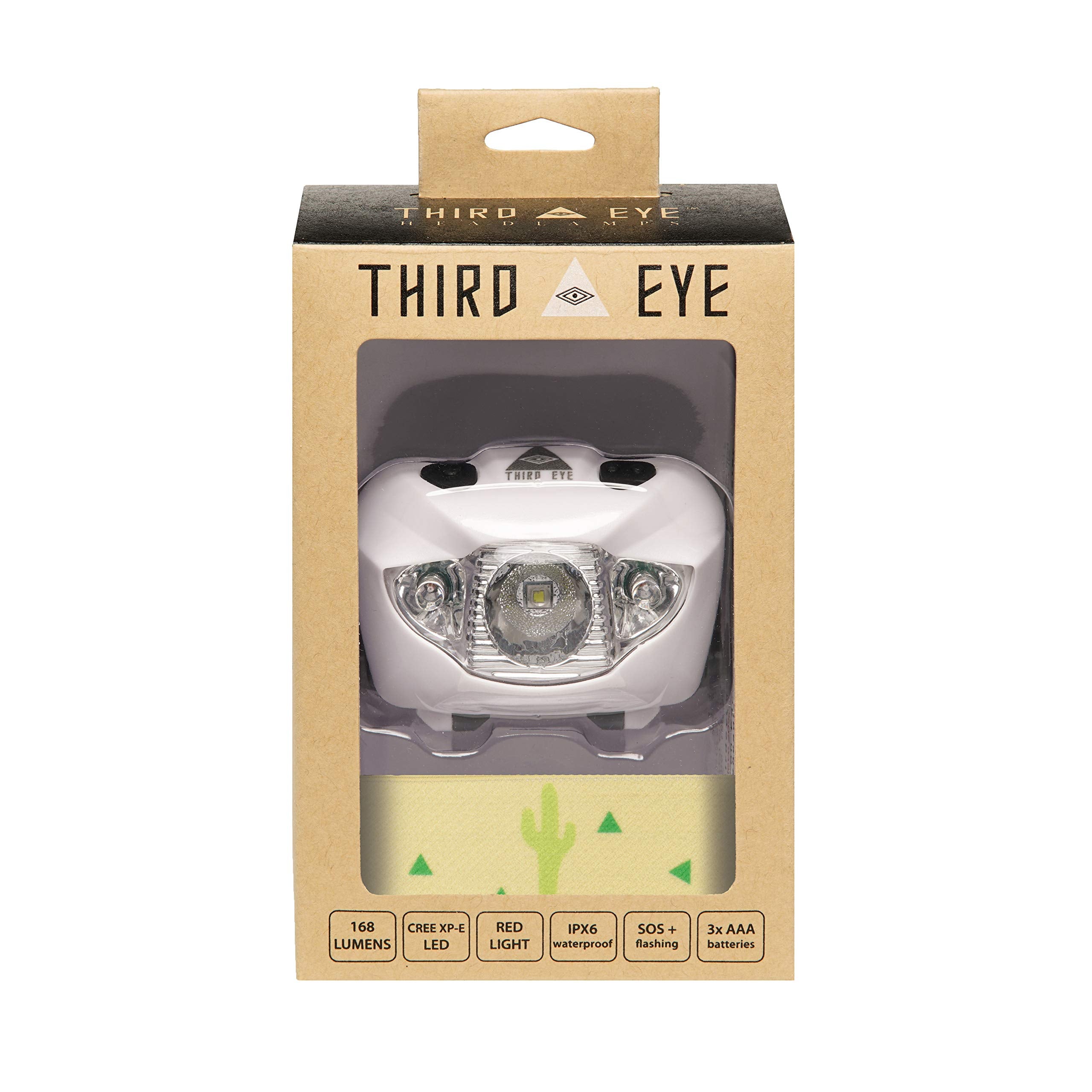 OUTDOOR ENLIGHTENMENT Third Eye Headlamp - 168 Lumens, Adjustable Tilt, Durable, One Size Fits Most, Cactus Color