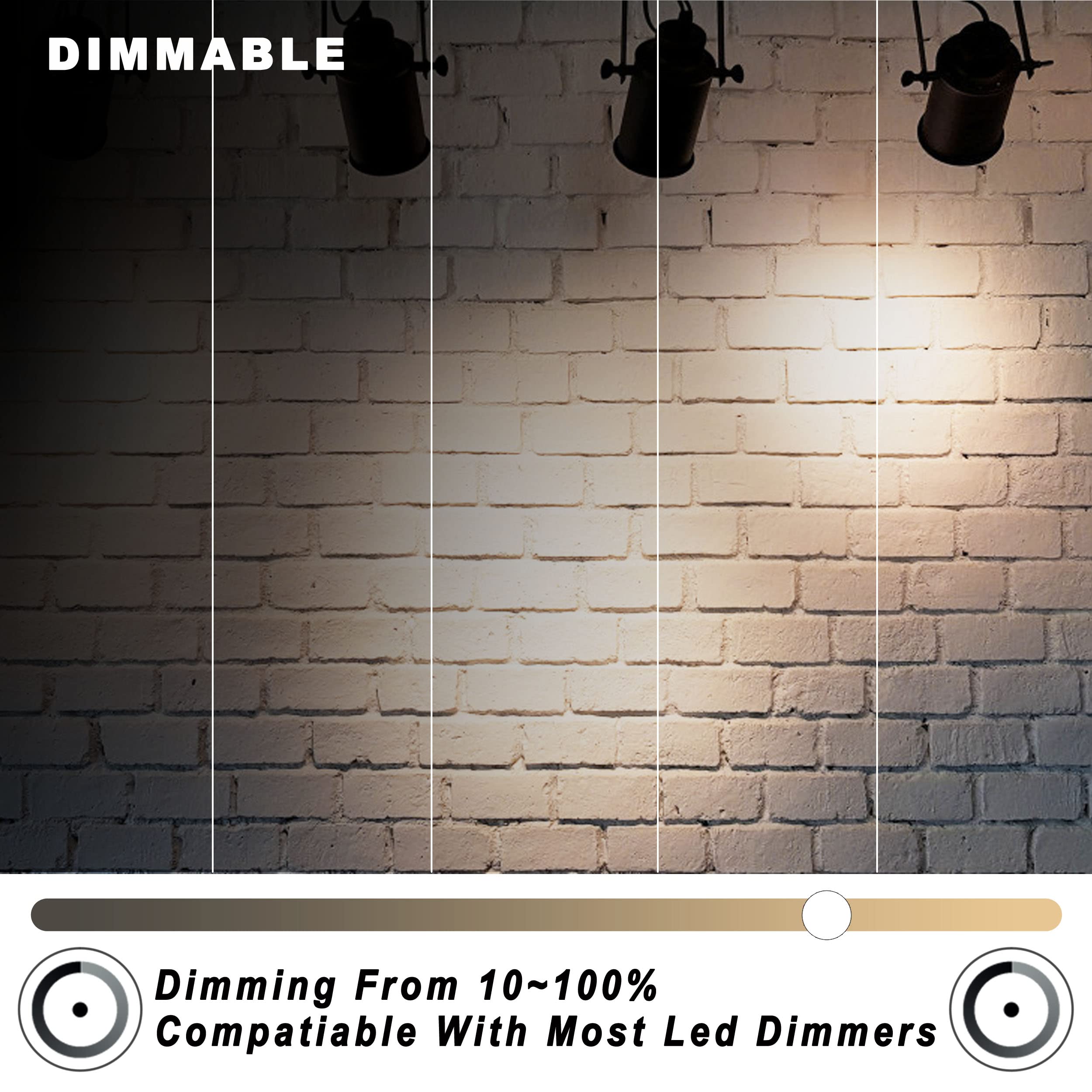 Alide Dimmable Gu10 Led Bulbs,Replace 50W Halogen,4000K Neutral White Flood Wide Angle 120 Deg,Ac120V Gu10 5W Led Bulbs For Floo