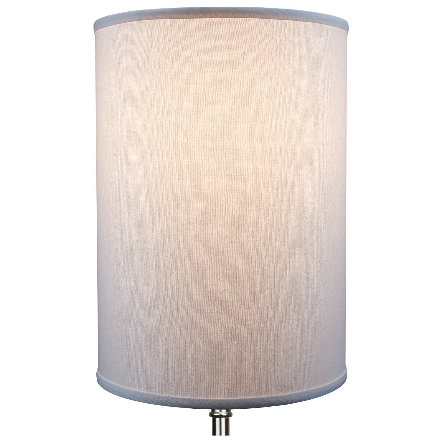 FenchelShades.com Drum Lampshade 12" Diameter x 17" Height Retro Rustic Hardback White
