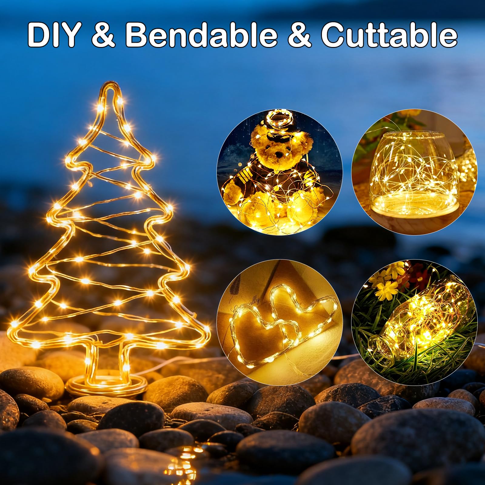 ZNYCYE 10 Pack Fairy Lights with Timer,10ft 30 LED String Lights 8 Modes Fairy Lights Battery Operated Waterproof for DIY Weddin