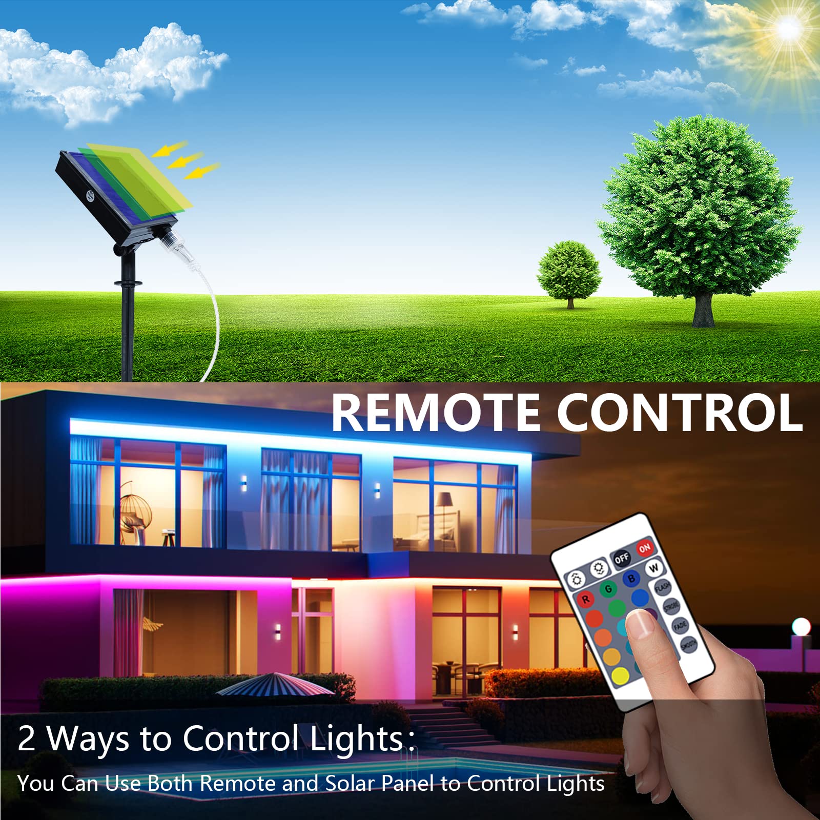 Uniontang Solar LED Strip Lights, 16.4FT RGB IP66 Waterproof Rope Lights for Outdoor Garden, Camping, Wedding, Model SL5050