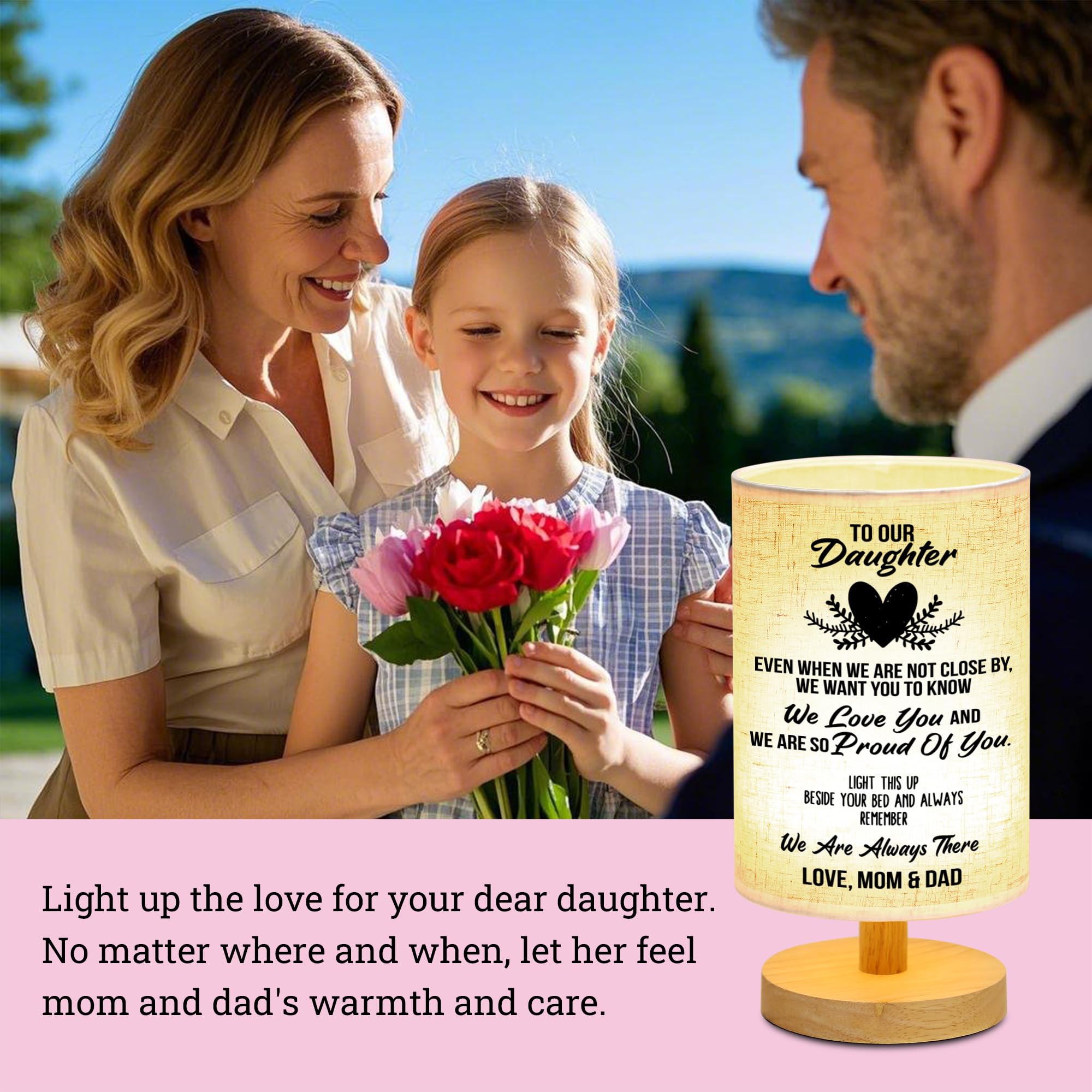 Wsyear Mothers Day Gifts For Daughter From Mom Dad Table Lamp, Daughter Birthday Gifts From Mother, Night Light Gifts To Daughte