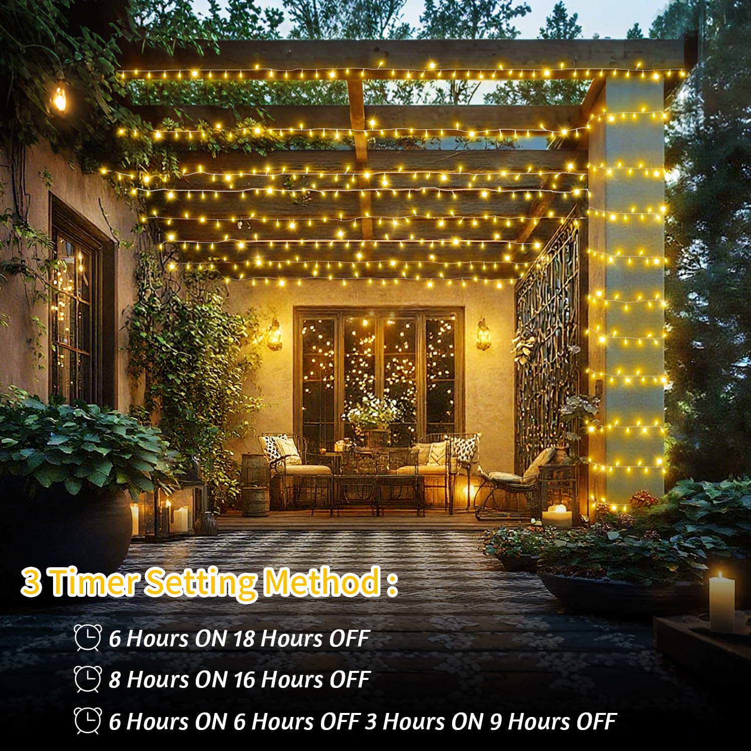 2 Pack 403 Ft 1000 Led Christmas Lights Outdoor Fairy Lights Plug In Extra Long Clear Wire String Lights With Remote Timer 8 Modes For Outside House Tree Garden Wedding Party Decorations-Warm White