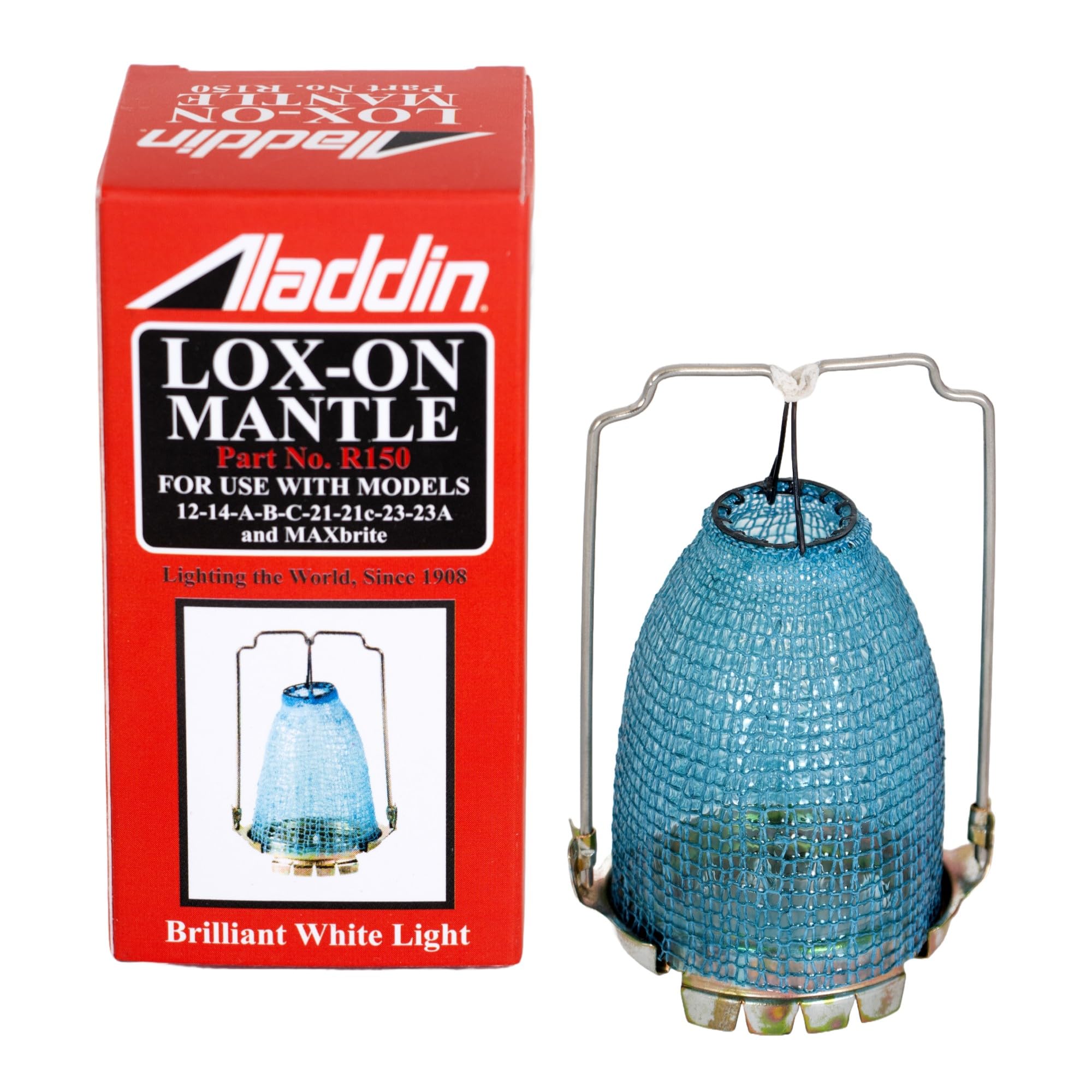 Aladdin R150 Lox-on Oil Lamp Mantle for Brighter and Cleaner Light Equal to 40W Bulb
