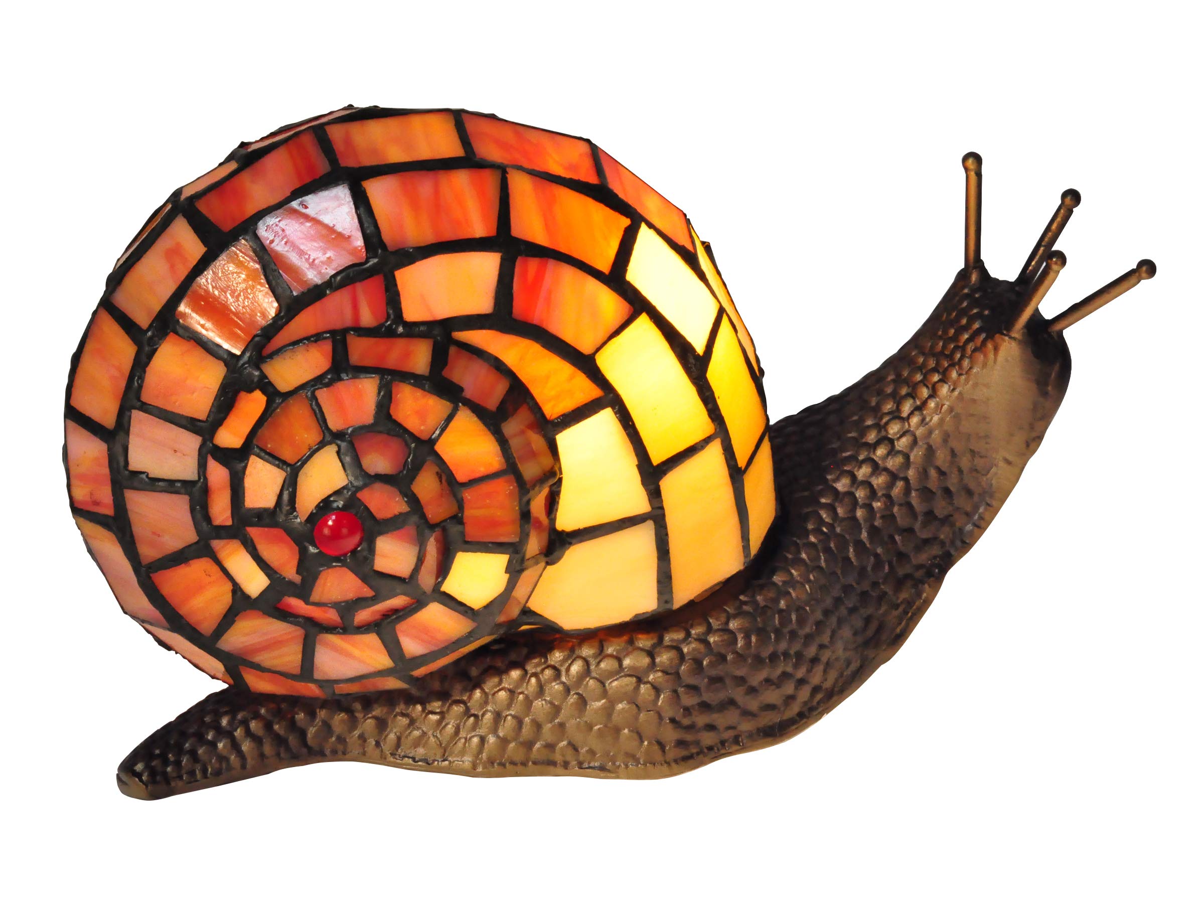 Dale Tiffany TA15173 Snail Accent Table Lamp, Antique Bronze, 4.5inD x 10inW x 5.75inH, Bronze Material