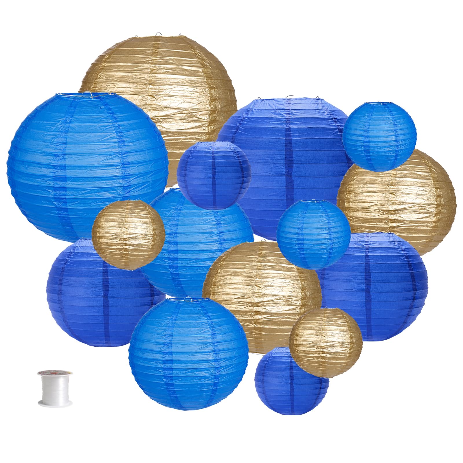 zilue Paper Lanterns Party Decorations, Round Hanging Paper Lanterns Decorations for Graduation Anniversary Under The Sea Birthd