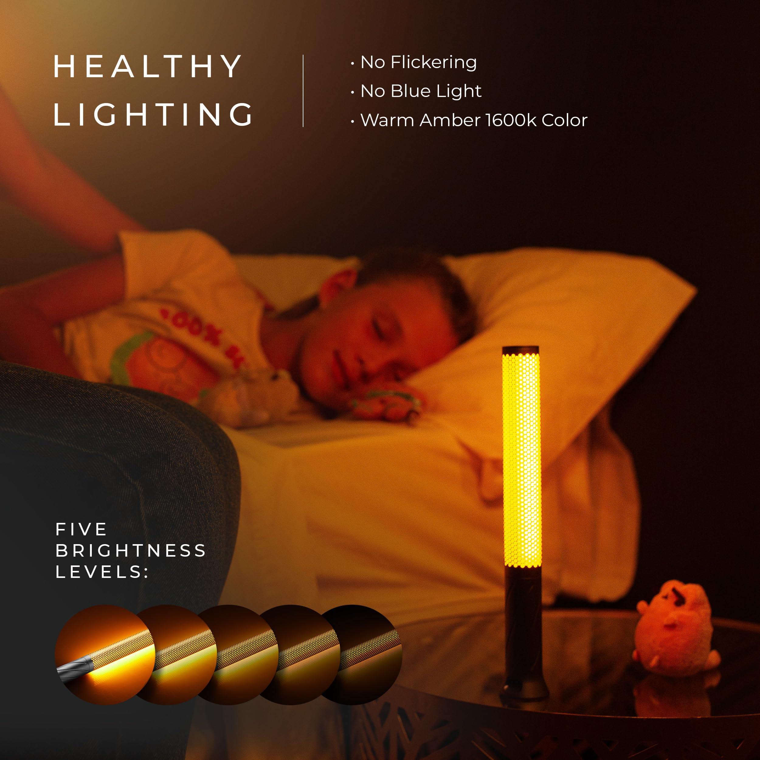 Sehnlich Led Candle Light, Cordless Table Lamp, Bedside Flame Lamp W/ 2 Modes, Rechargeable Candlestick, Modern Table Lamp W/ 26