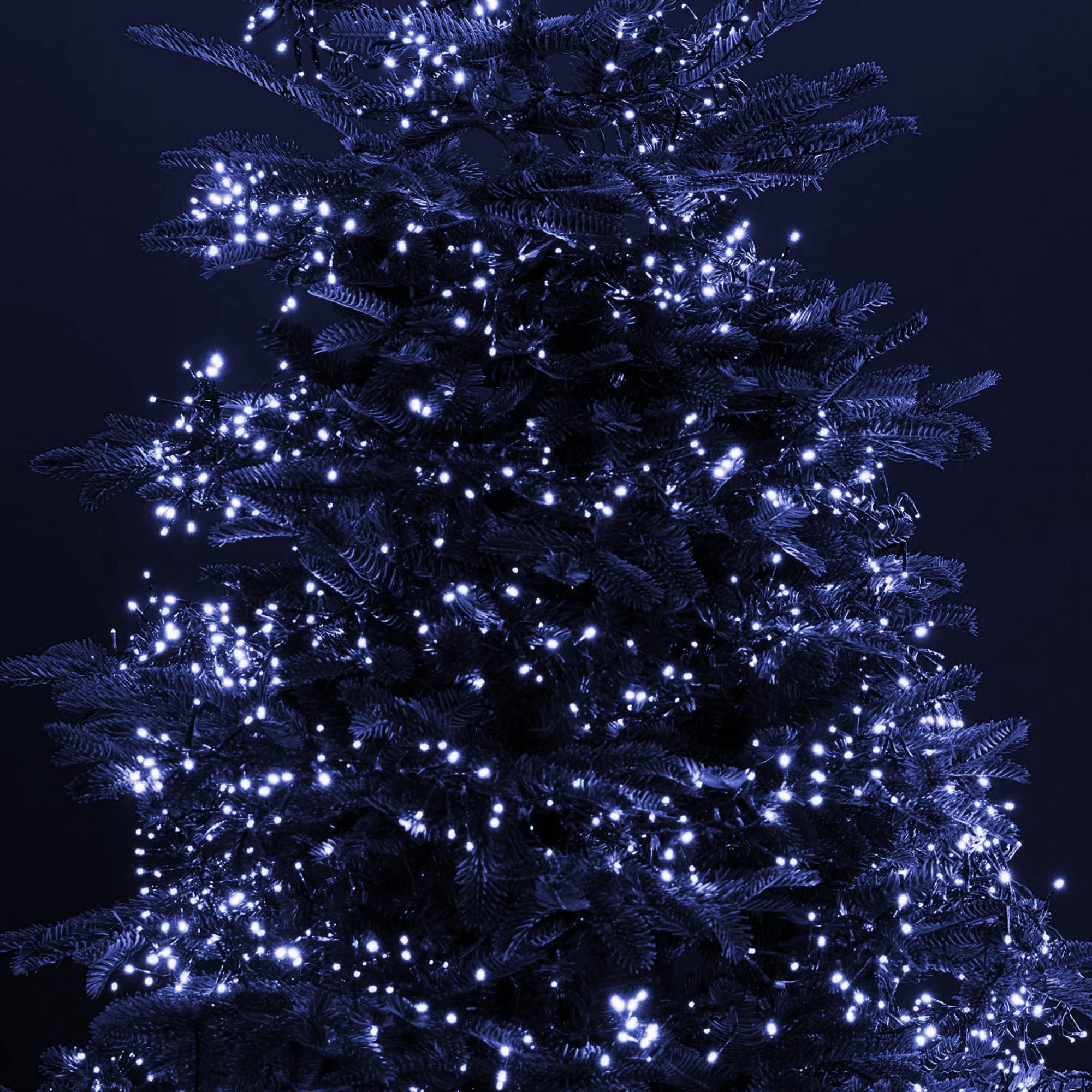 Dazzle Bright 100 LED Christmas String Lights, 33 FT Connectable, Waterproof, White, Model ZF-100-2/SB