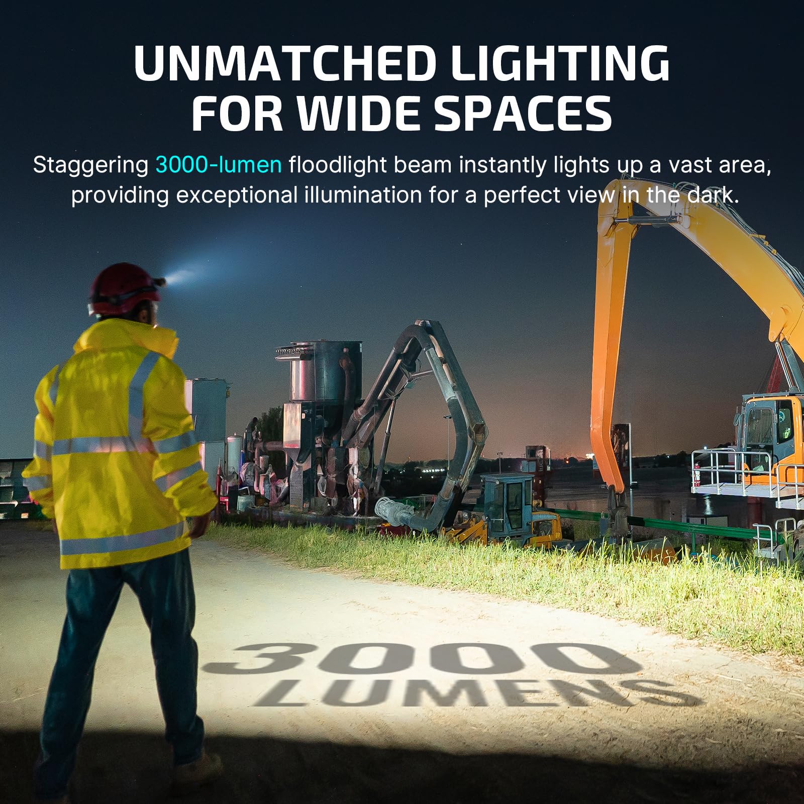 Olight Perun 3 Rechargeable Headlamp Flashlight, 3000 Lumens Led Headlight With Red Light, Waterproof Head Lamp With Headband Fo