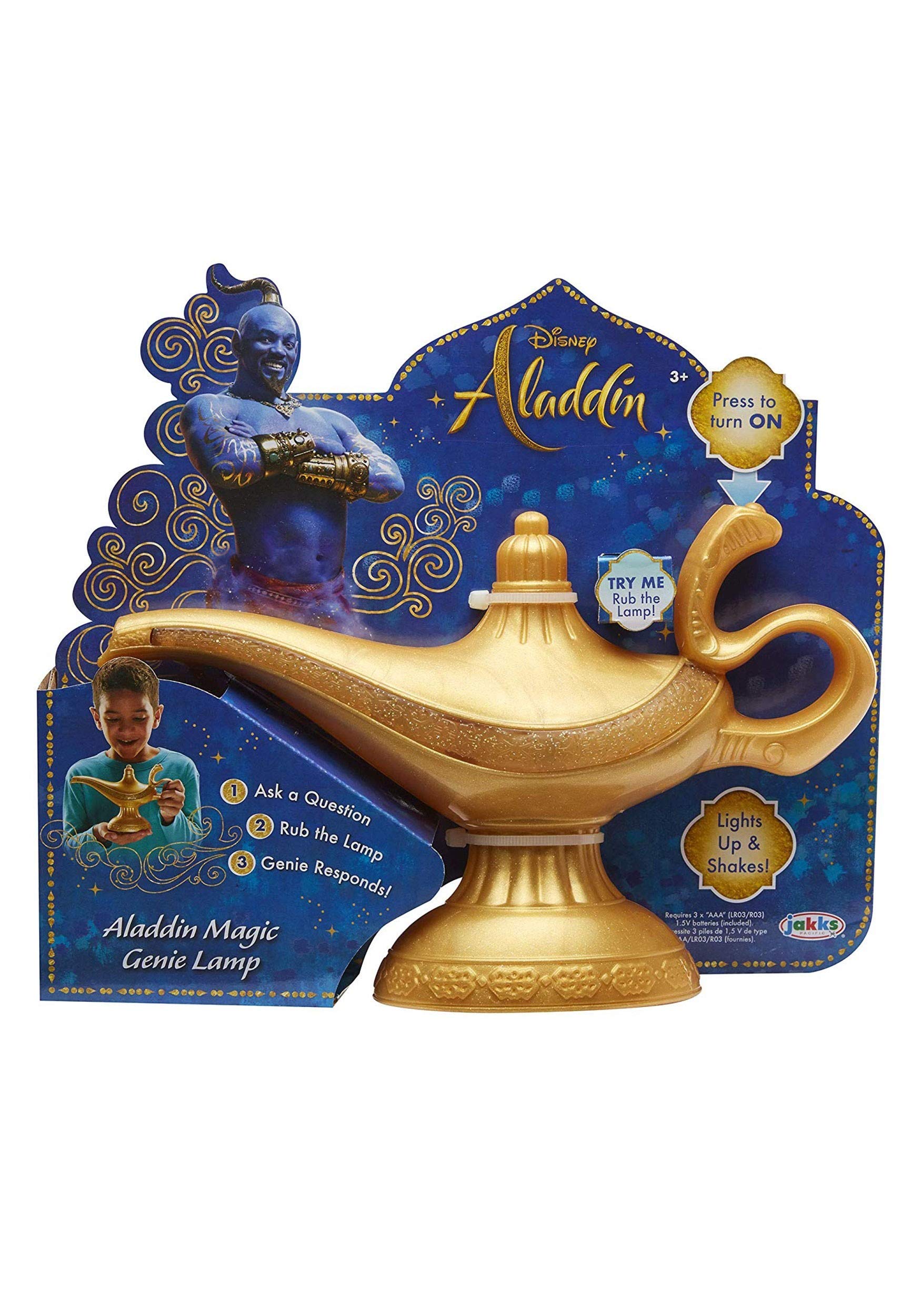 Disney Aladdin, Aladdin Magic Genie Lamp, Lights Up & Shakes!