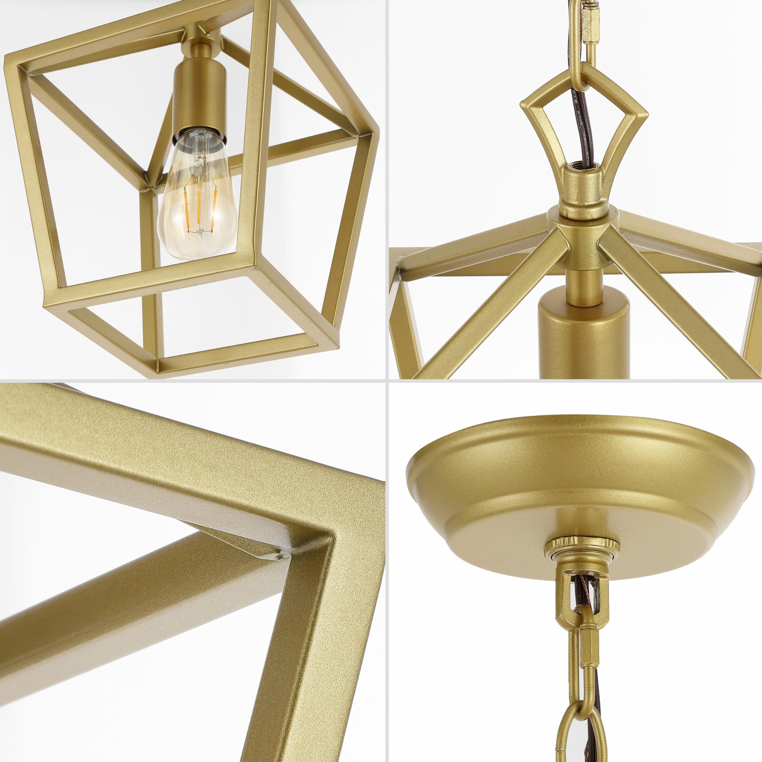 Jonathan Y Jyl7618B Pagoda 8'' 1-Light Vintage Farmhouse Iron Chain Pagoda Led Pendant Minimalist, Rustic, Industrial, Classic,