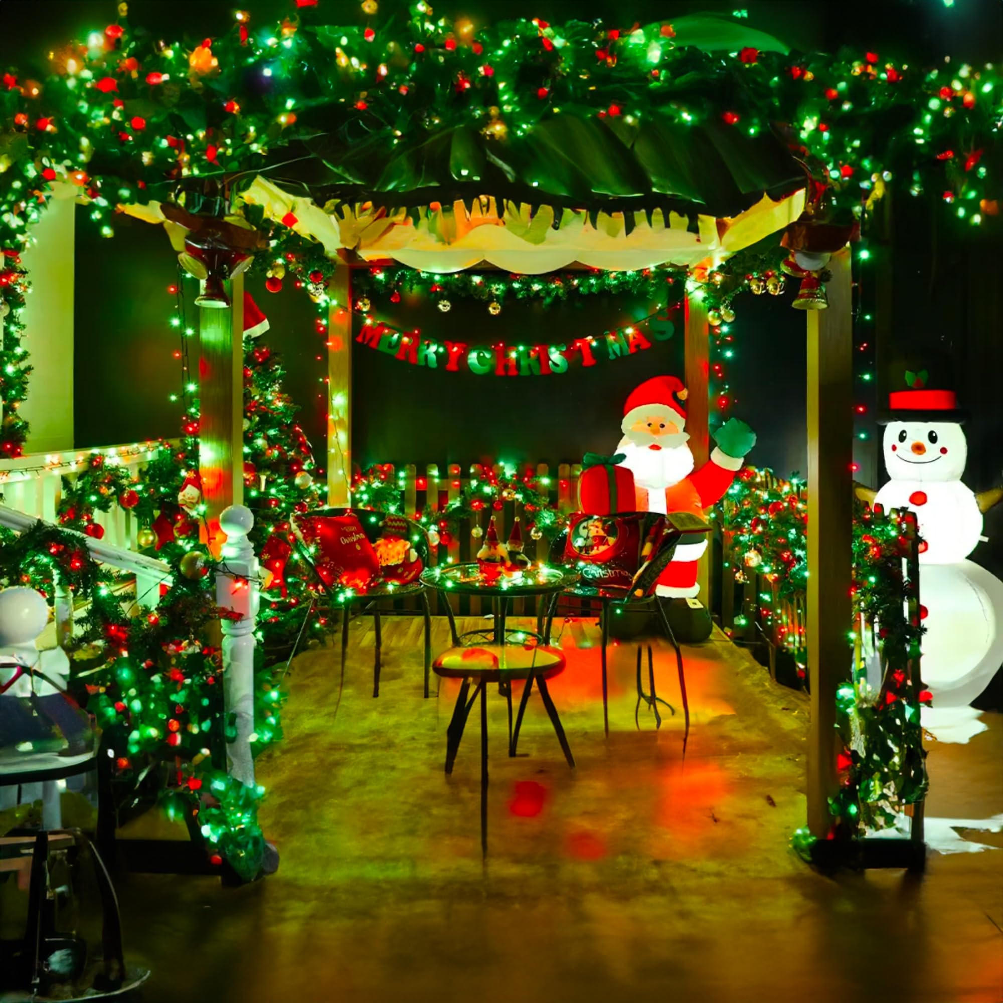 Tw Shine Battery Operated Christmas Lights, 2 Pack Total 100 Led 32 Ft Battery Operated String Lights With 8 Modes, Xmas Lights