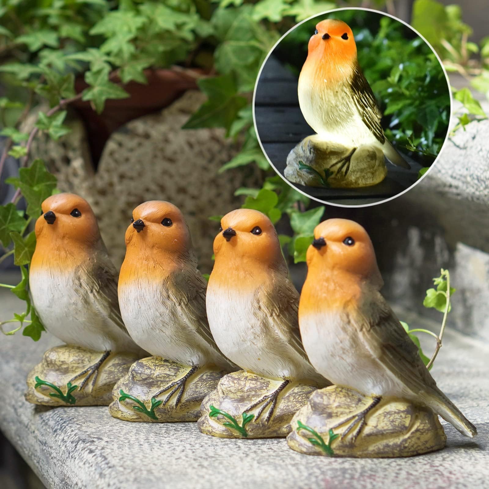 Generic Solar Bird Outdoor Statues, Resin Garden Decor Lights, Model 047, Unique Gifts for Home and Yard