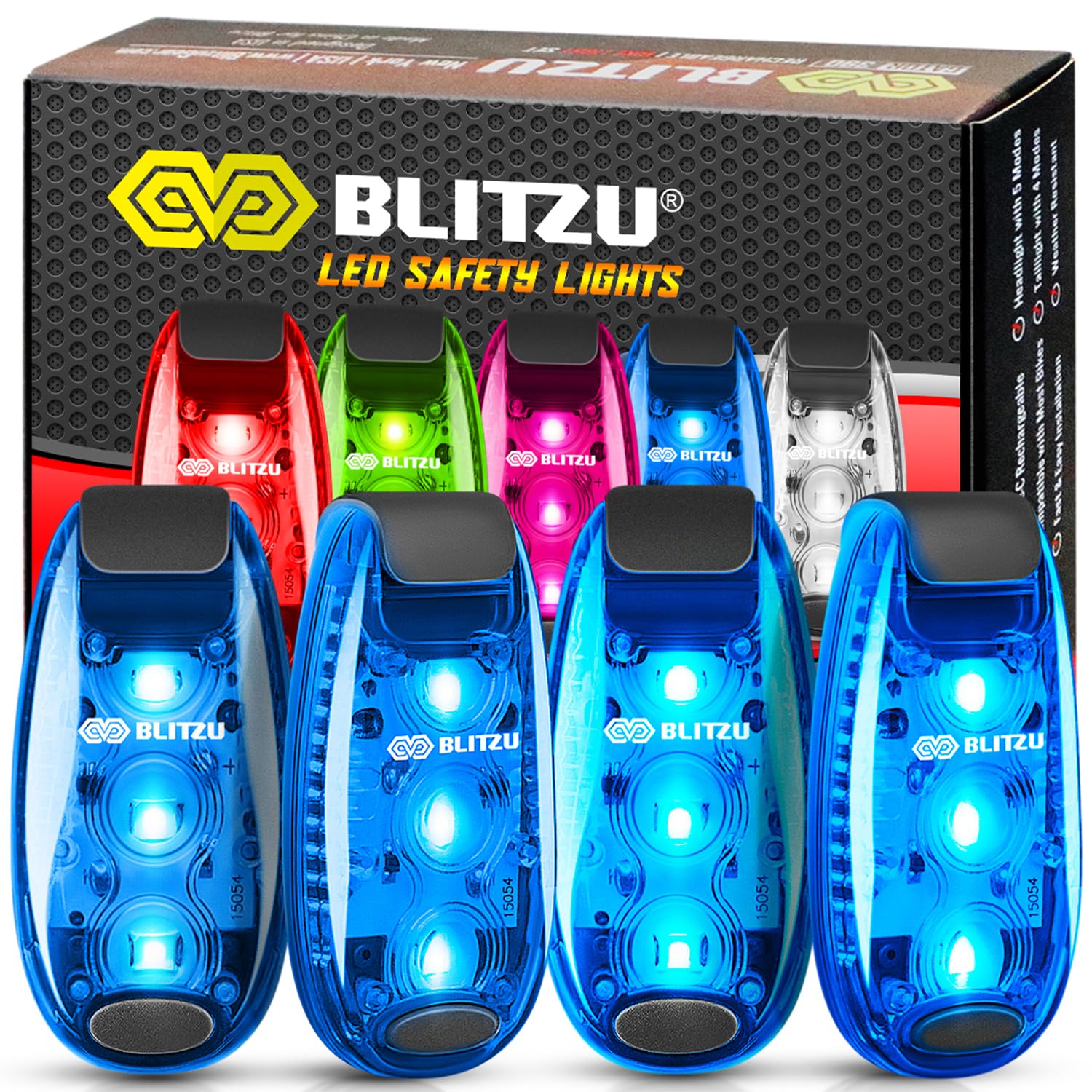 BLITZU Backpack Light Leash Light Night Walking Safety Gear Jogging Lights Safety Night Night Running Light Jogging Light Flashi