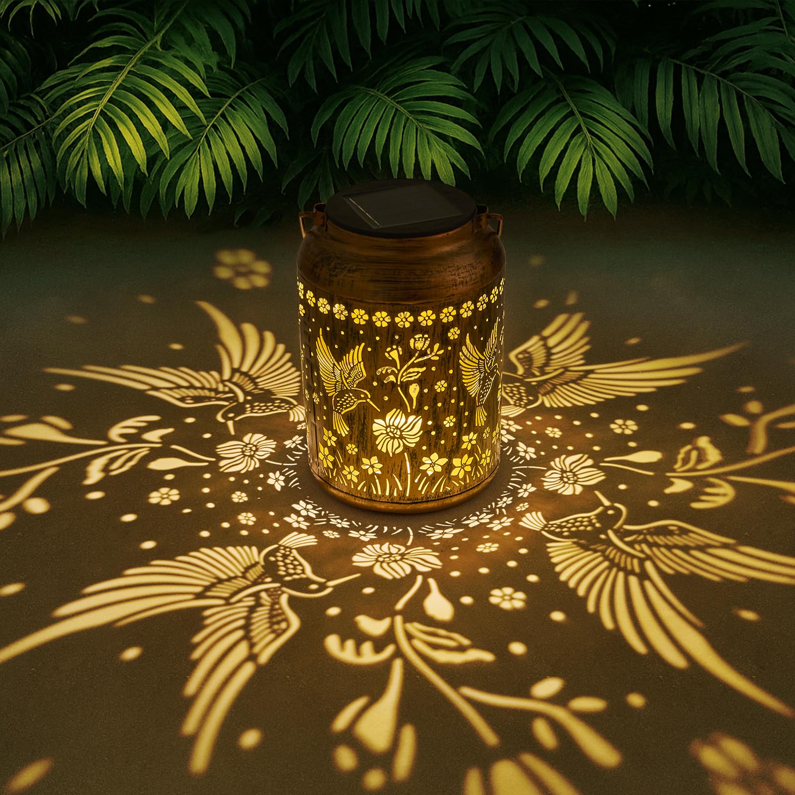 Hummingbird Lantern Solar Outdoor  Chrismas Gifts  Solar Light Outdoor Waterproof Led Decorative Garden For Lawn  Landscape  Patio  Porch Hanging Lantern For Women  Ladies  Mom  Grandma