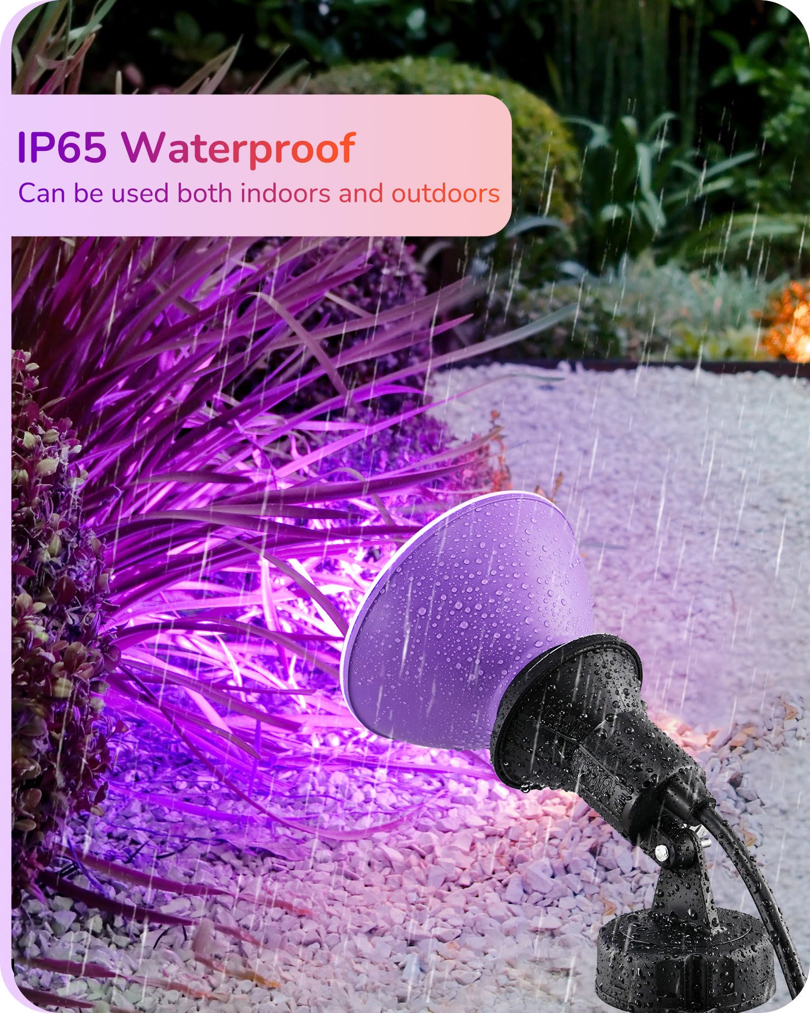 Edishine Par38 Purple & Orange Led Flood Light Bulbs Outdoor, Dimmable Purple Orange Led Light Bulb, 18W(120W Equivalent), Light