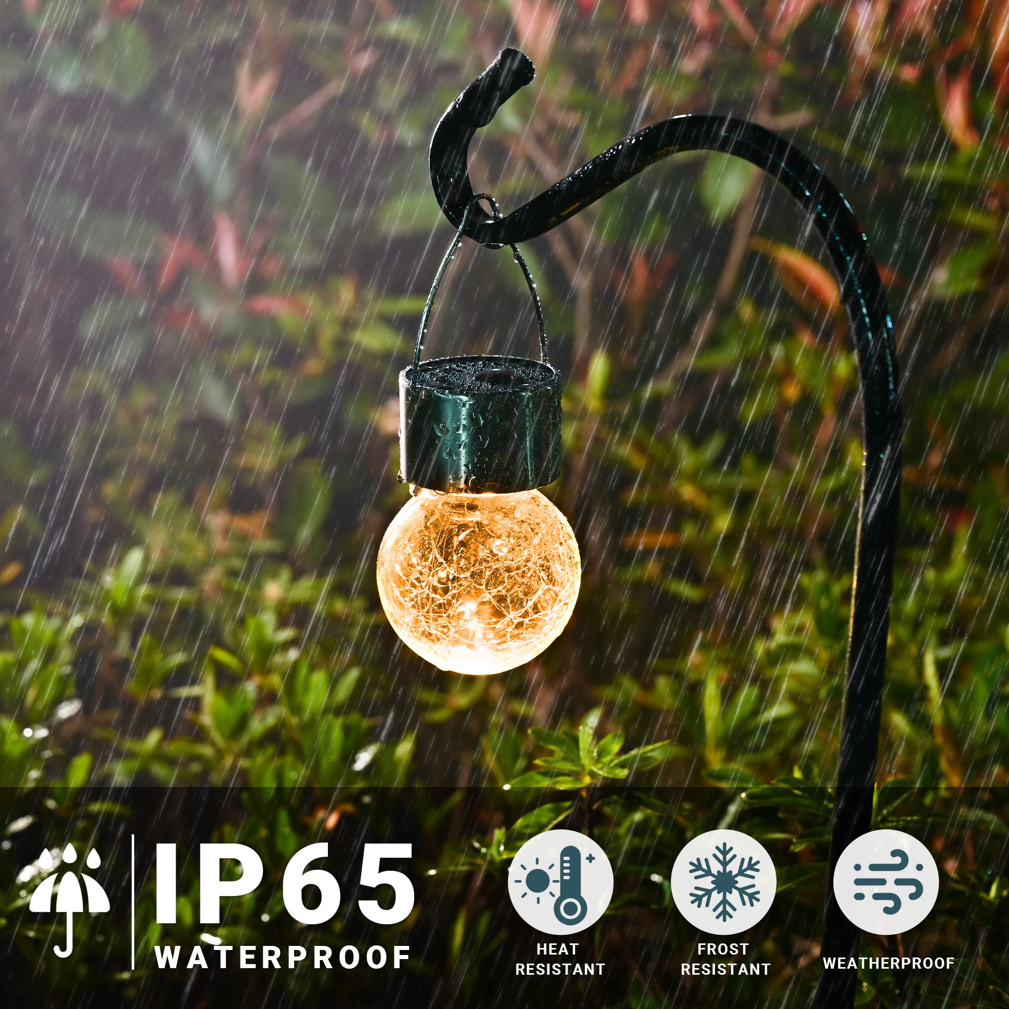 Solpex 12 Pack Solar Outdoor Lights Decorative, Hanging Solar Lights Outdoor Solar Powered Waterproof Lights, Hanging Globe Sola