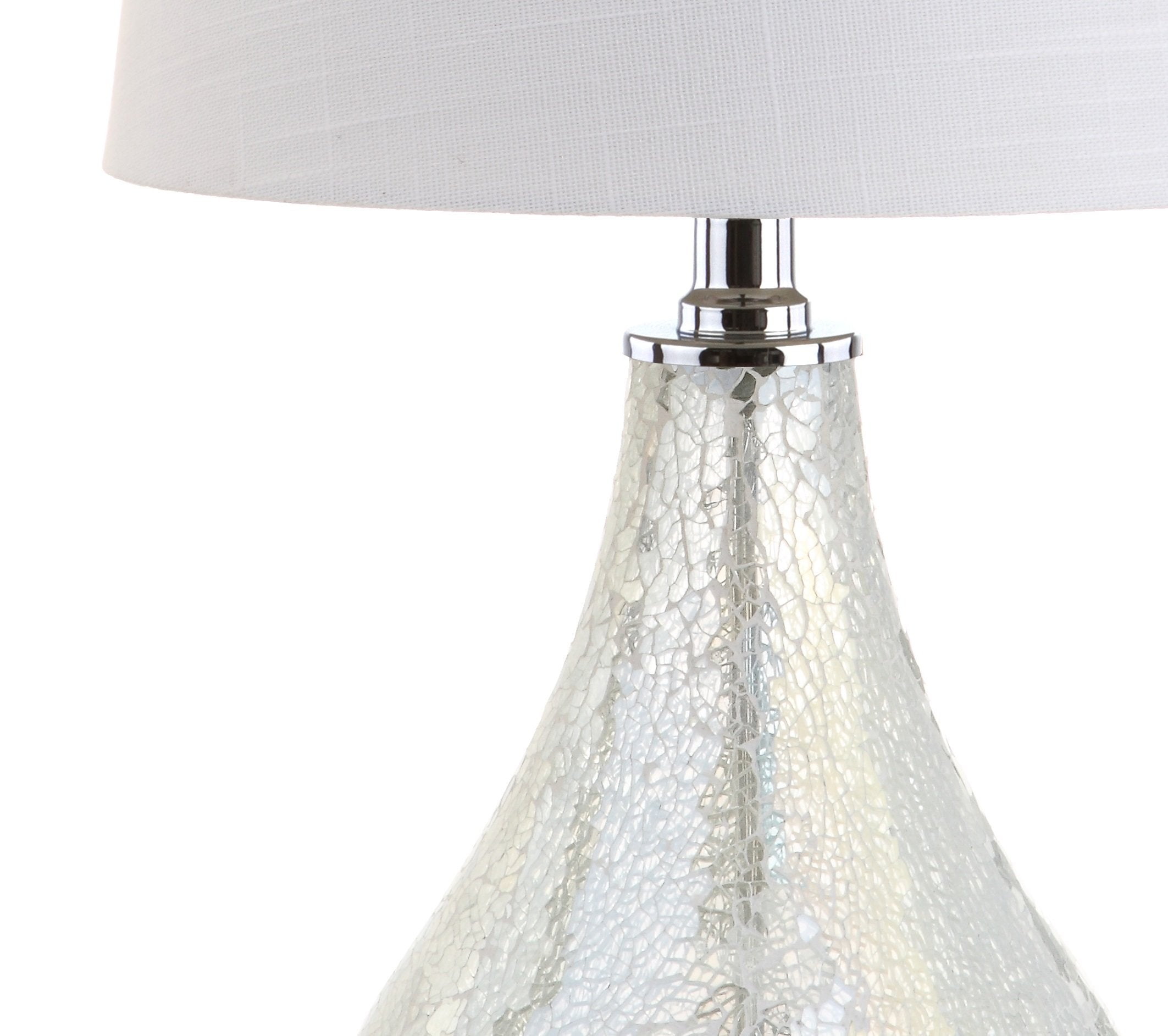 Jonathan Y Mini Led Table Lamp Jyl1024B, Modern Mosaic Design, 20.5, White, Ideal For Office & Home Decor