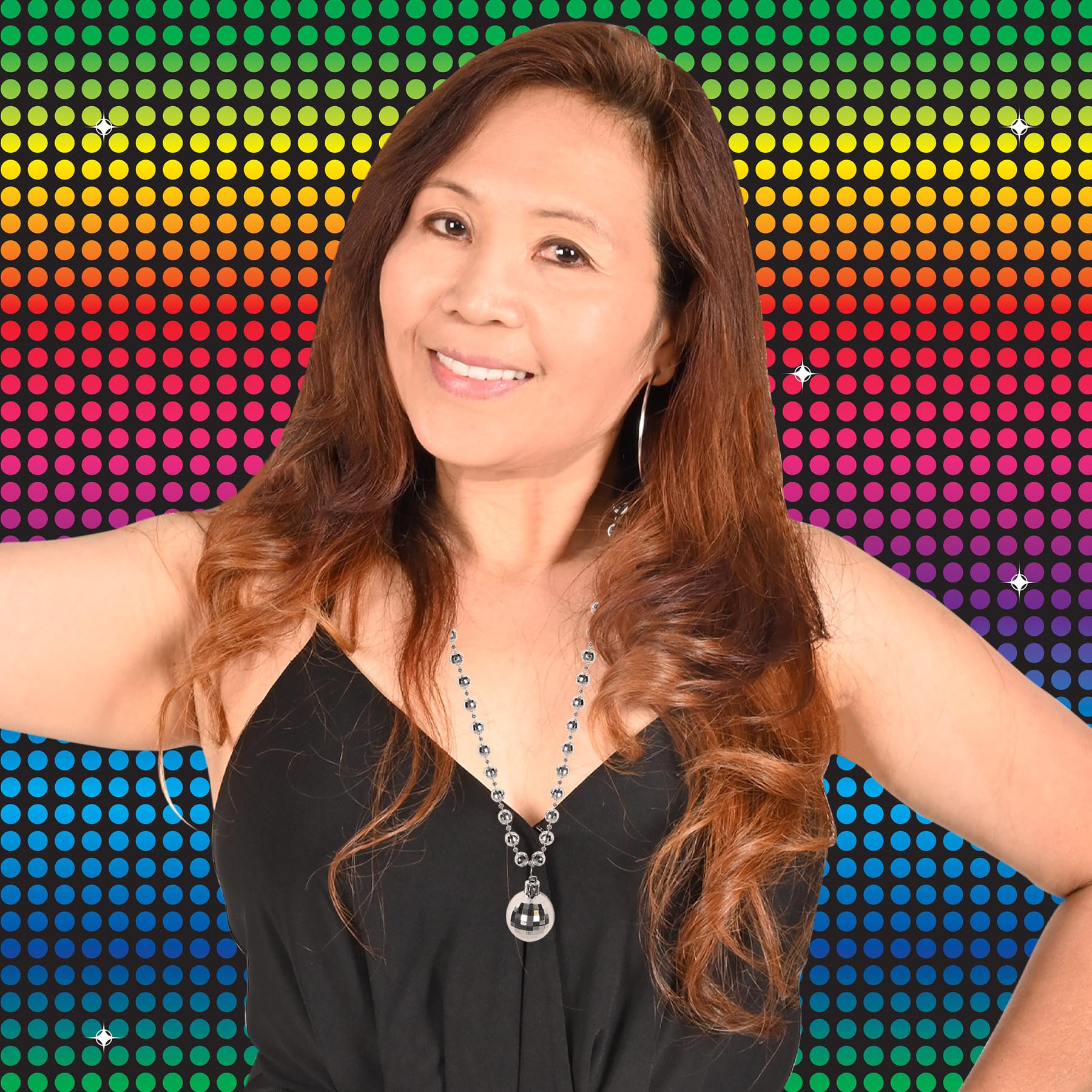 Beistle Disco Ball Beads with Medallion, Multicolor, One Size, Plastic, Model 50143