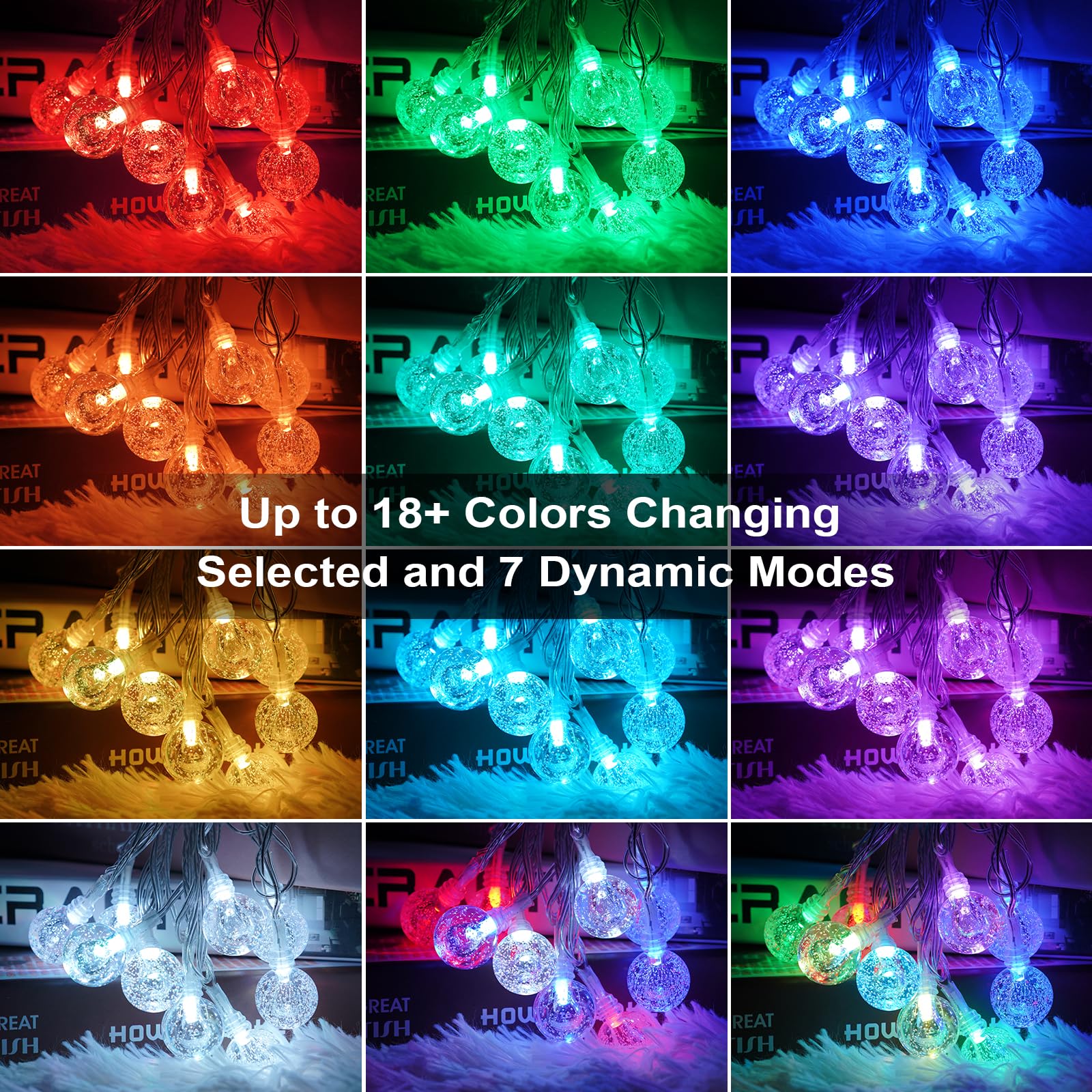 OMIKA Battery Operated String Lights, 15FT 30 LEDs, 24 Color Changing, Remote Timer, USB Powered Fairy Lights for Indoor/Outdoor Decor