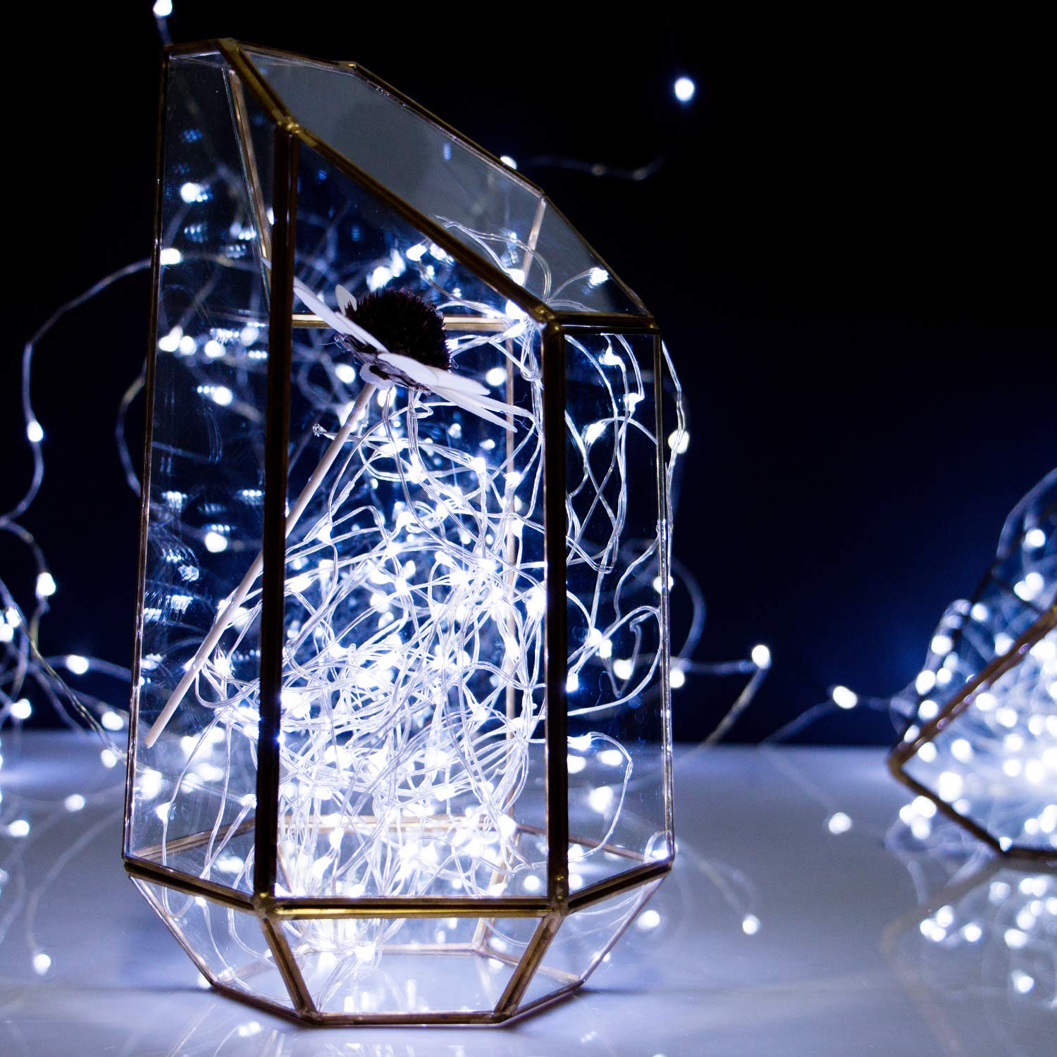 Minetom USB Fairy String Lights, 66FT 200LED, 8 Modes, Pure White, Perfect for Bedroom, Halloween, Christmas, Weddings, and Parties