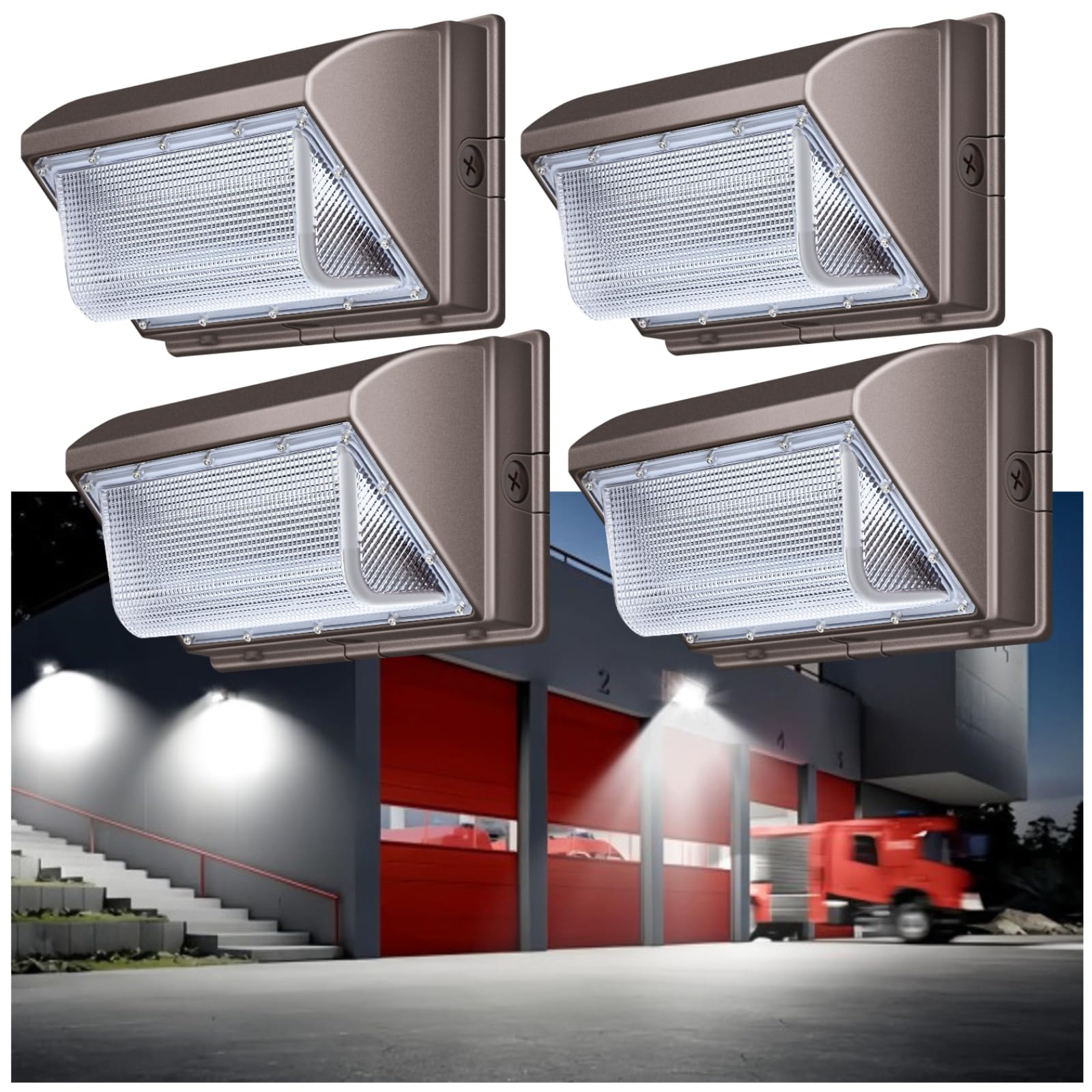 Tomourd 120W LED Wall Pack, 15840 Lumen Super Bright Outdoor Wallpack Lights, 5000K Waterproof Commercial Security Wall Mount Ex