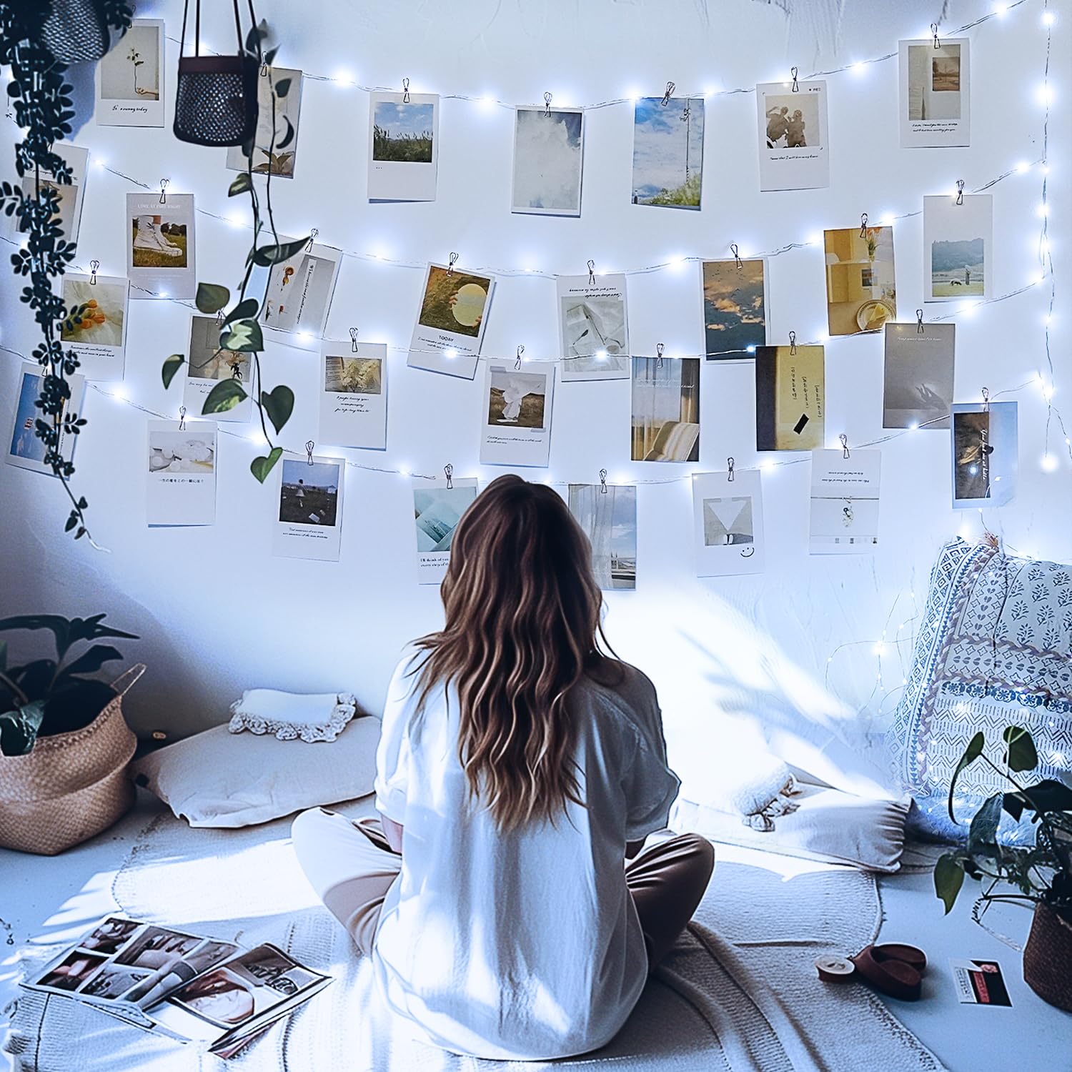 JMEXSUSS 200 LED Fairy Lights, 66ft White Waterproof Christmas Lights, 8 Modes, Model JMF-S-0200