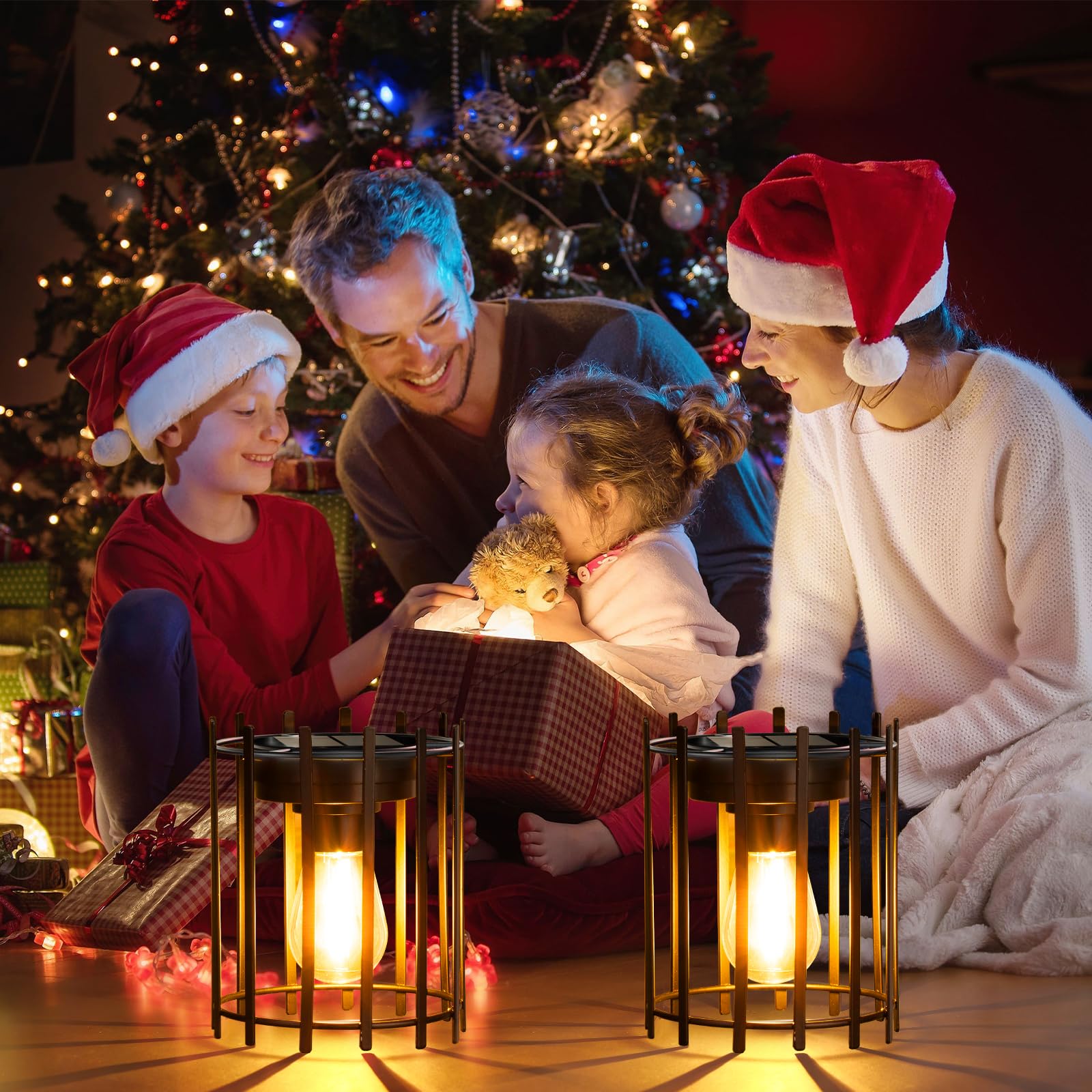 Kooper Solar Lanterns Outdoor Waterproof, Upgraded Bright Hanging Solar Lights Outdoor Lantern, Metal Outdoor Solar Lanterns Dec