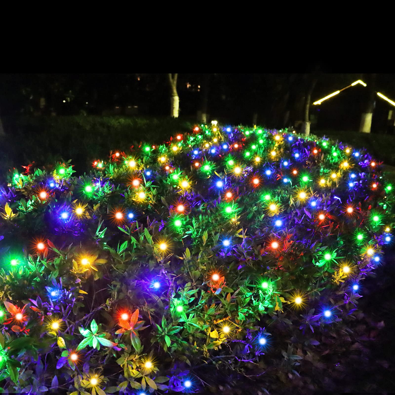 Oycbuzo 300 Led Christmas Net Lights, 14.8Ft X 5Ft 8 Modes, Tree Warp Mesh Light Plug In, Waterproof Hanging Decorative Netting