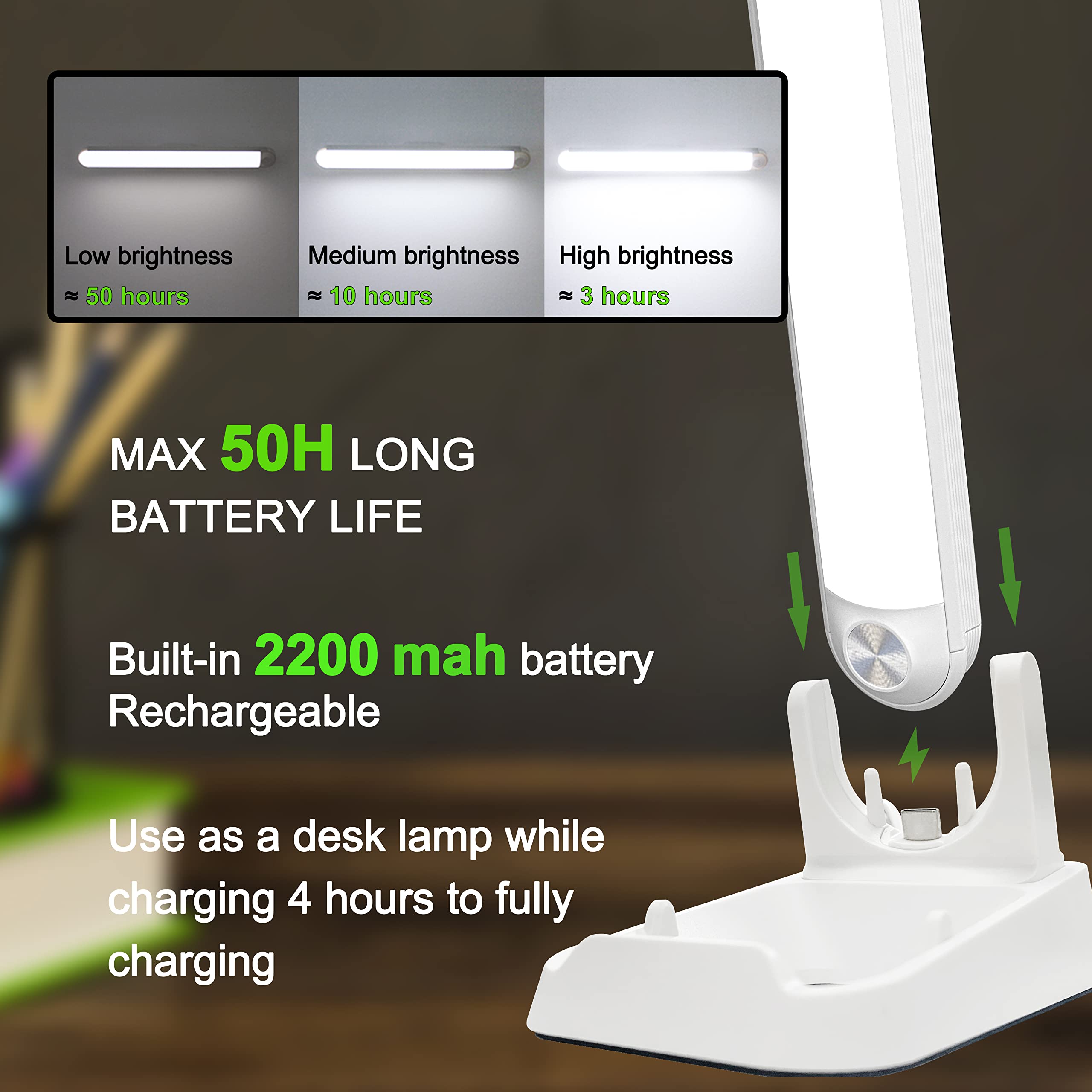 Bunk Bed Lights Dimmable Touch Light Bar Adjustable Color Temperature, Wireless Stick On Lighting For Kids, Wall Reading, Headbo