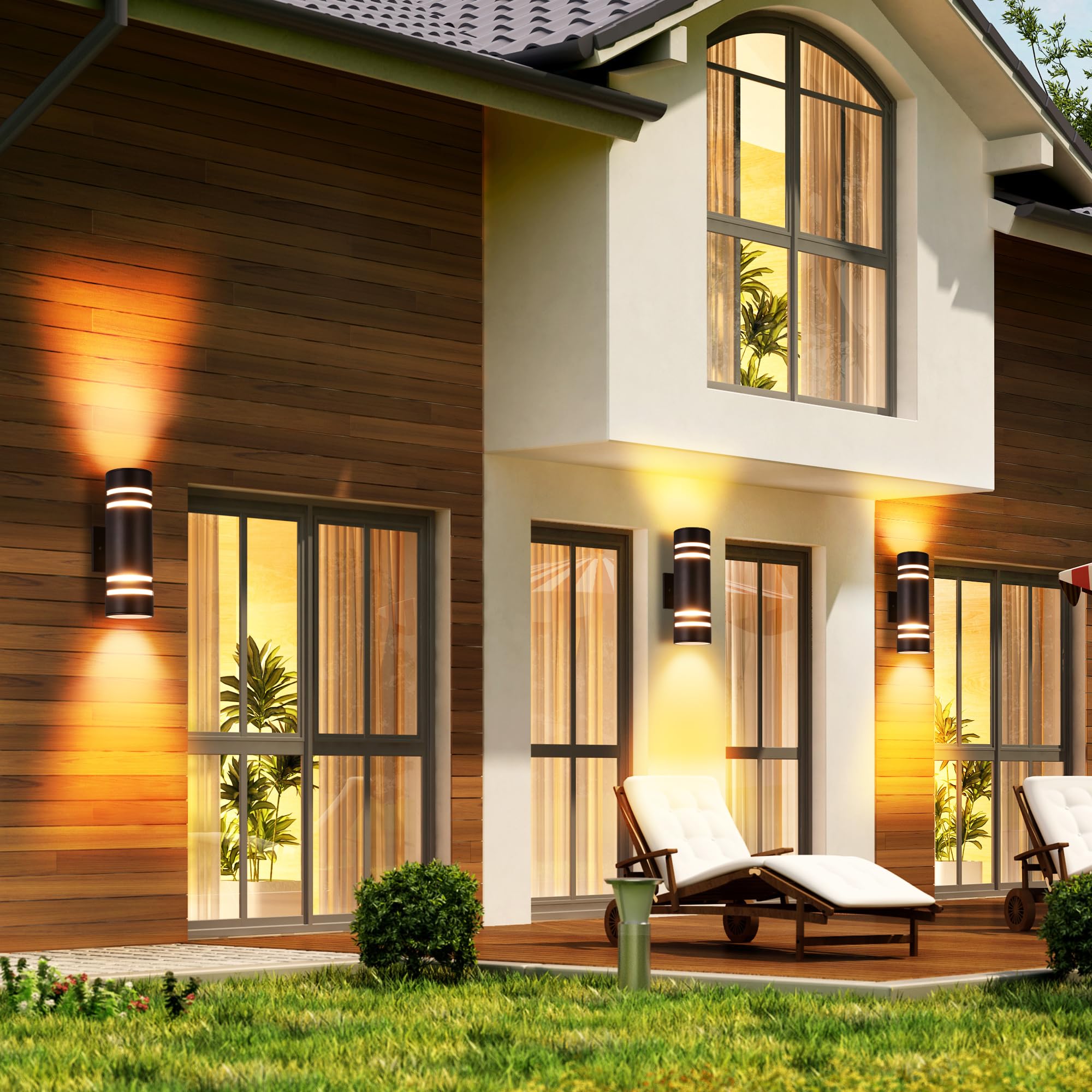 Housen Solutions Ip65 Waterproof Outdoor Light Fixture, Oil Rubbed Bronze Wall Mount Porch Light