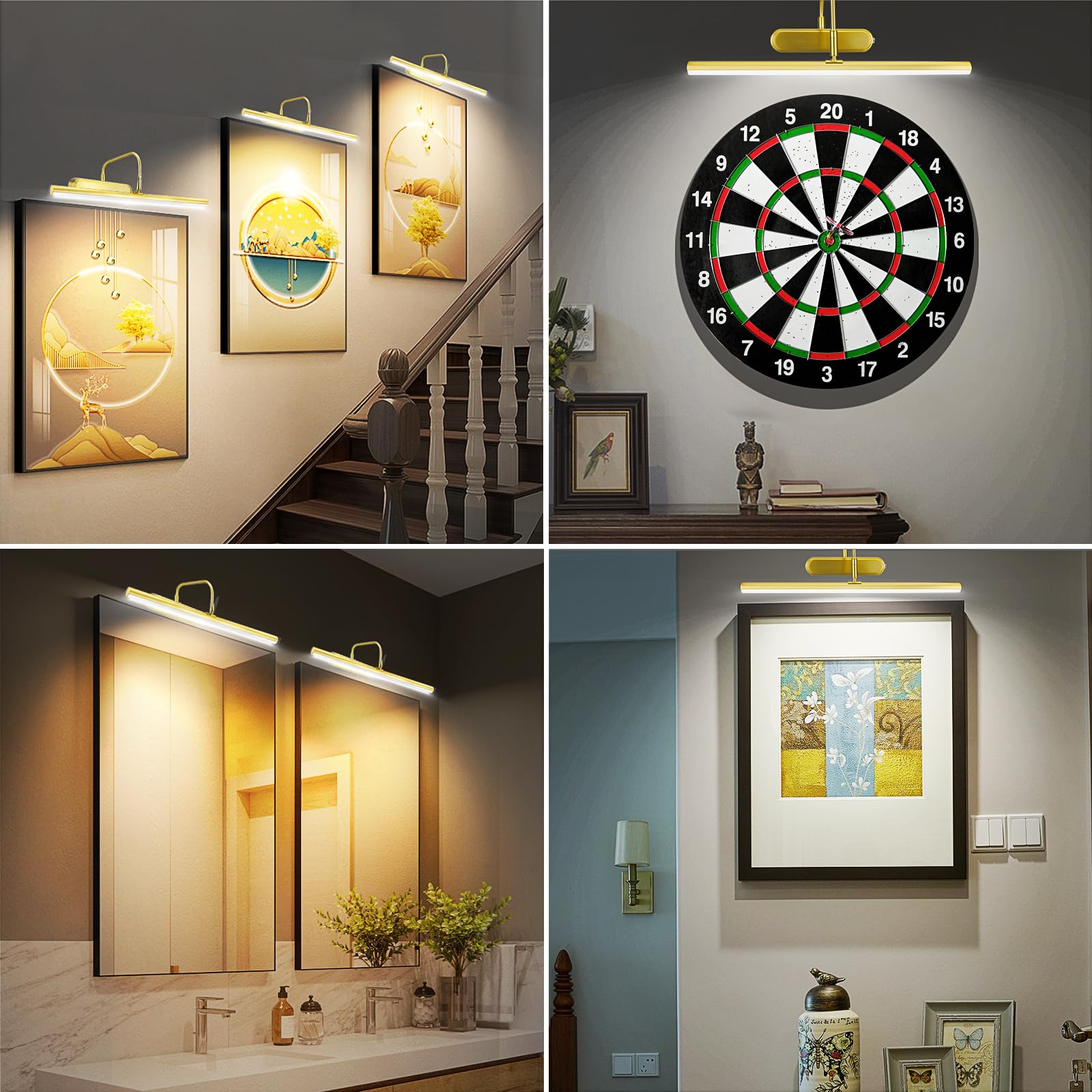 Raifoolly Picture Light,Wireless Art Lights For Paintings,15.9'' Battery Operated Wall Lights,Remote Accent Lighting With Timer