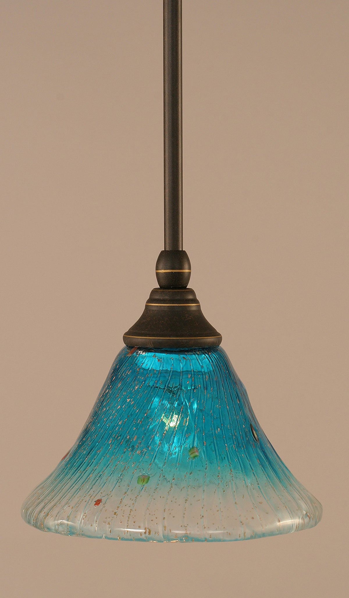 Toltec Lighting 1 Light Mini Pendant In Dark Granite (23-Dg-458)