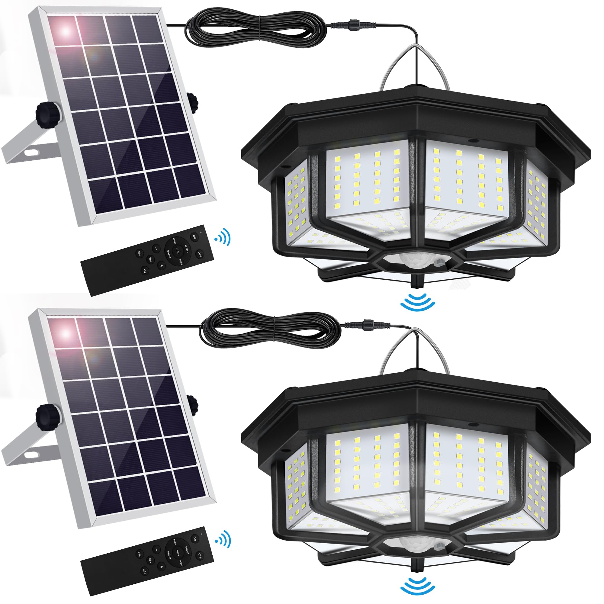 Solar Shed Light Indoor Outdoor 288LED 360Lighting Solar Lights Work in Daytime with Remote Control, Waterproof Solar Gazebo Lig